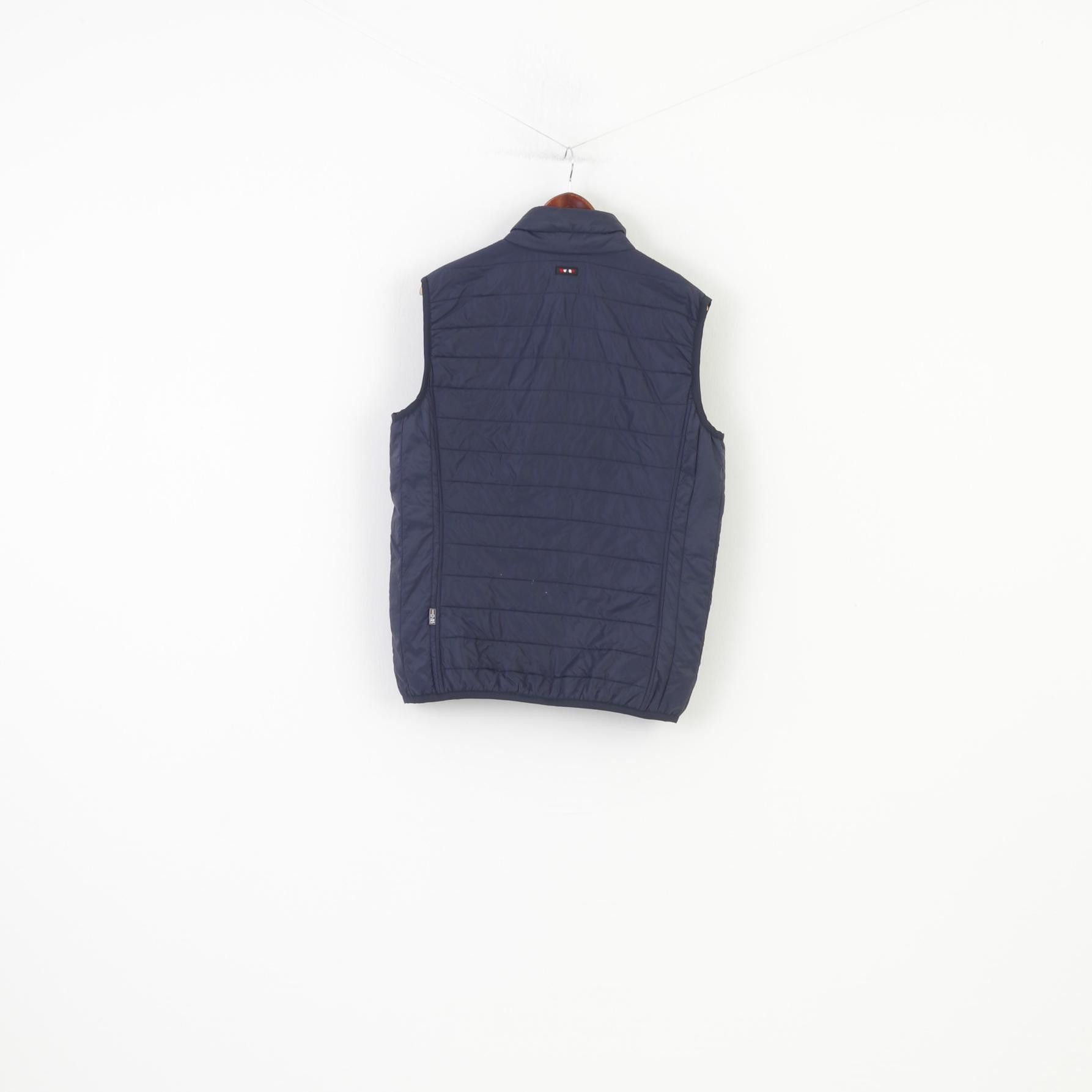 Napapijri Napapijri Men L Vest Navy Padded Full Zipper 10556 Size US L / EU 52-54 / 3 - 8 Thumbnail
