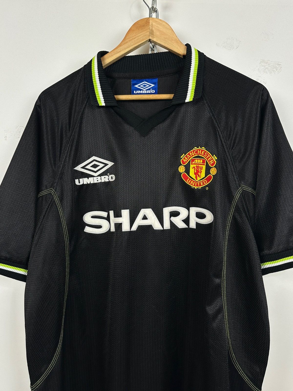 Umbro 1998-99 Umbro Manchester United Third Kit Soccer Jersey Size US XL / EU 56 / 4 - 3 Thumbnail