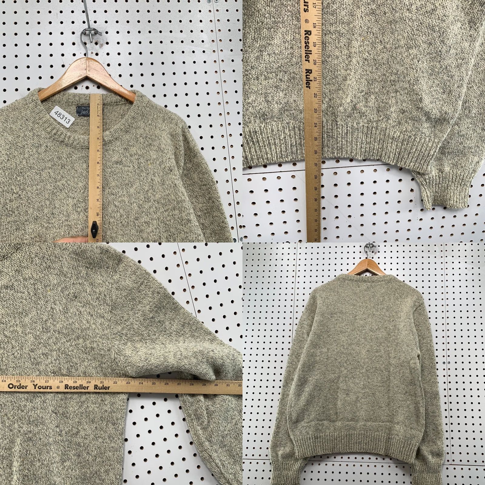 Lord & Taylor Lord Taylor Vintage Wool Knit Sweater Mens M Gray Crewneck 90s Winter Casual Pullover shirt Size US M / EU 48-50 / 2 - 8 Thumbnail