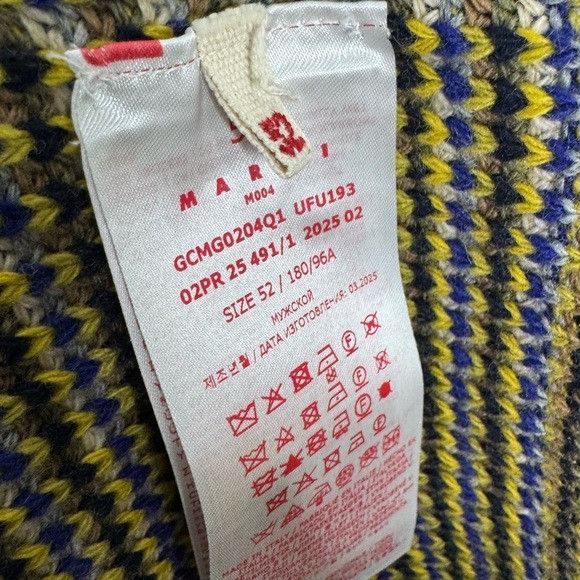 Marni Marni Blue Striped Mohair Wool Jumper Men’s IT 52/XL Size US XL / EU 56 / 4 - 5 Thumbnail