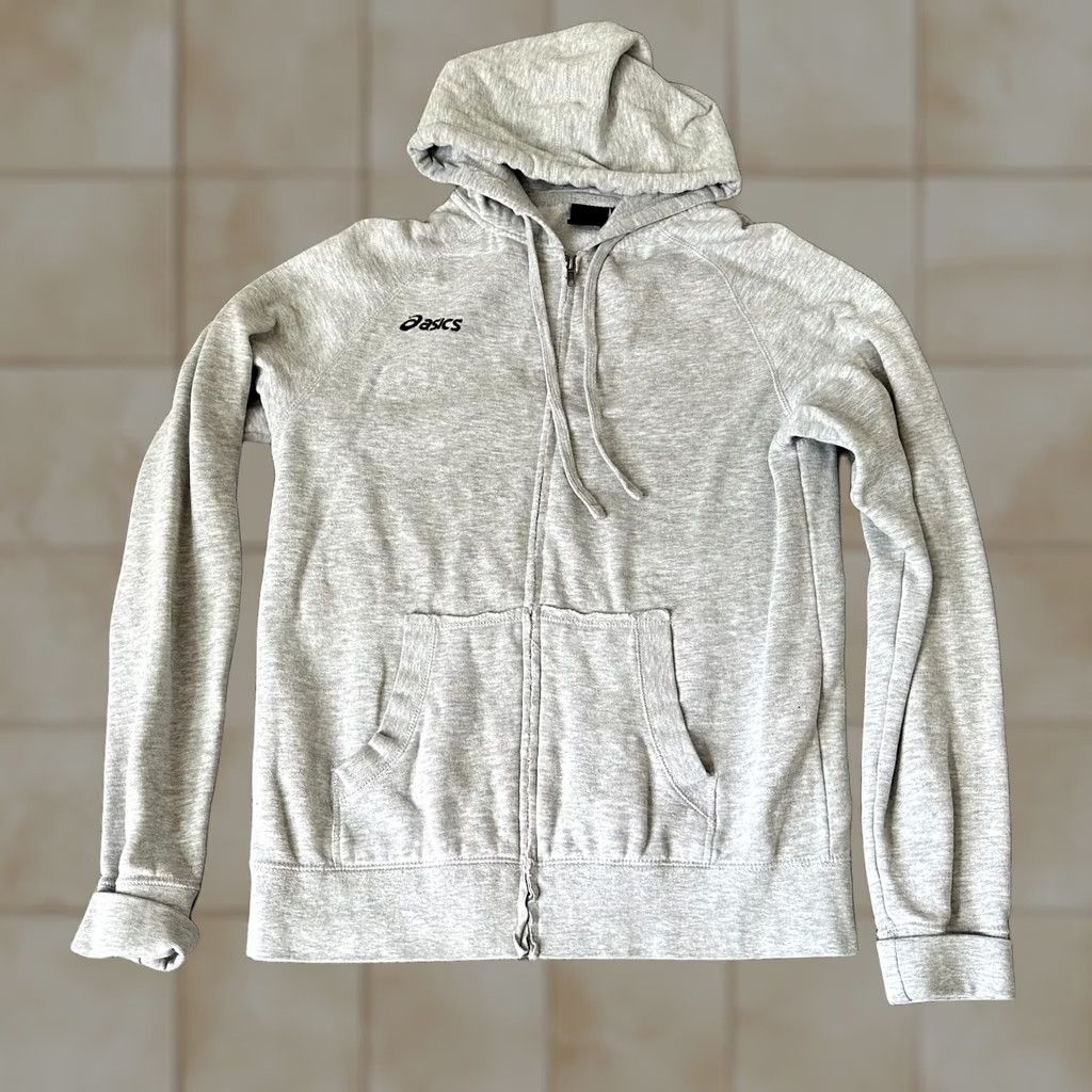 Asics ASICS Hoodie Womens M Gray Zip Up Logo Cotton Running Ladies Sweatshirt Size M / US 6-8 / IT 42-44 - 1 Thumbnail