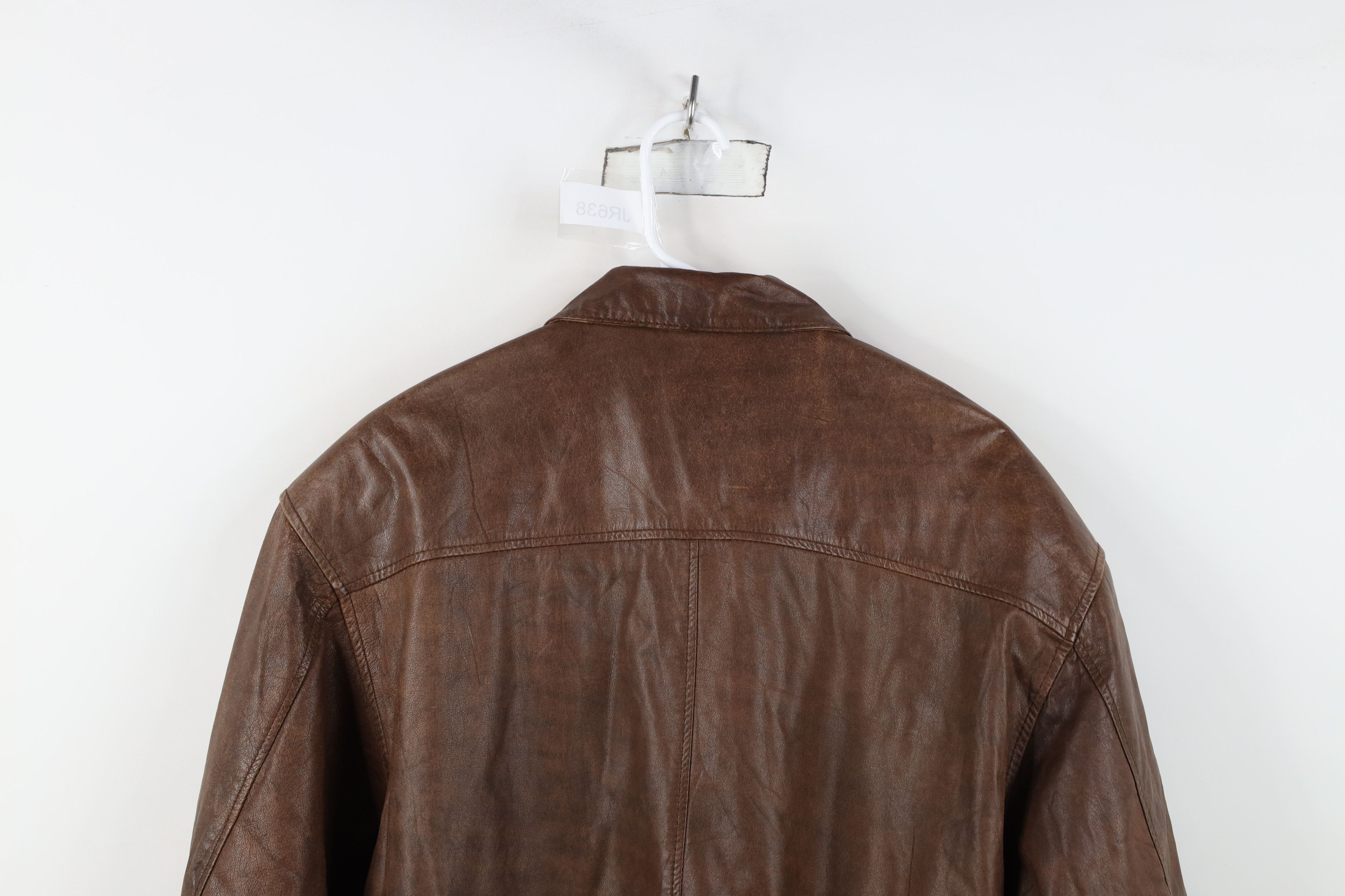 Vintage Vintage 90s Streetwear Leather Flight Bomber Jacket Size US M / EU 48-50 / 2 - 15 Thumbnail