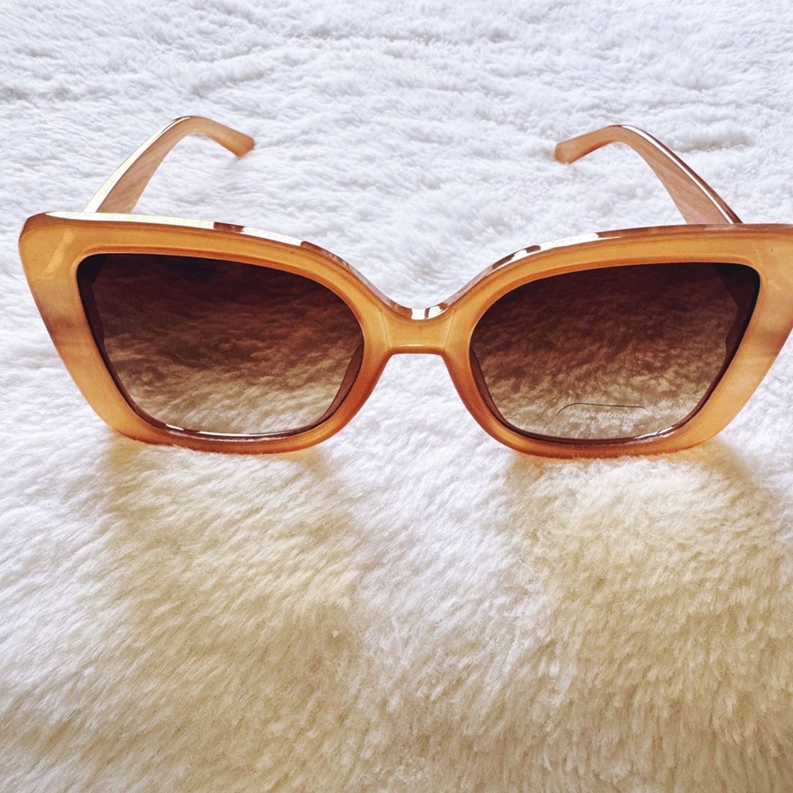 Other Eva Clear Gold Square-Framed Sunglasses Size ONE SIZE - 4 Thumbnail