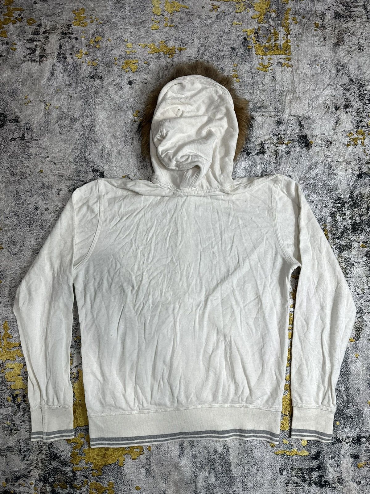 20471120 WHITE COLOUR FUR ZIP HOODIE IF SIX WAS NINE LGB STYLE Size US M / EU 48-50 / 2 - 5 Thumbnail