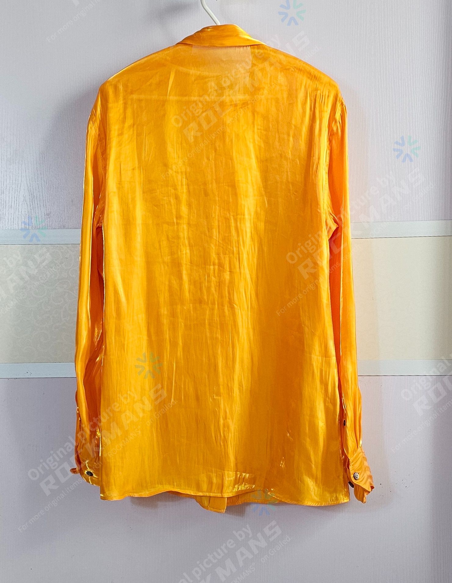 Dries Van Noten Dries Van Noten Unisex Metallic Crinkled-satin Shirt 36 Size M / US 6-8 / IT 42-44 - 3 Thumbnail