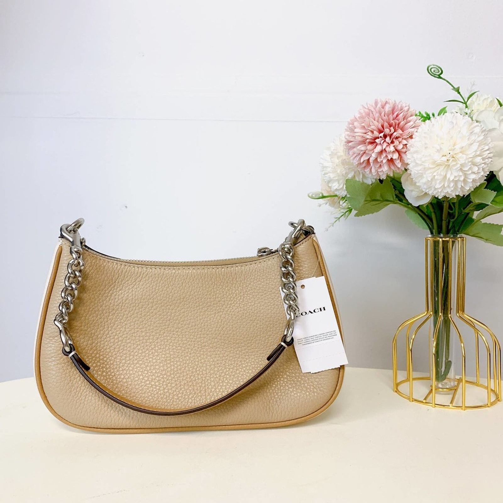 Coach Coach CA173 Teri Shoulder Bag In Colorblock Sandy Beige Size ONE SIZE - 3 Thumbnail