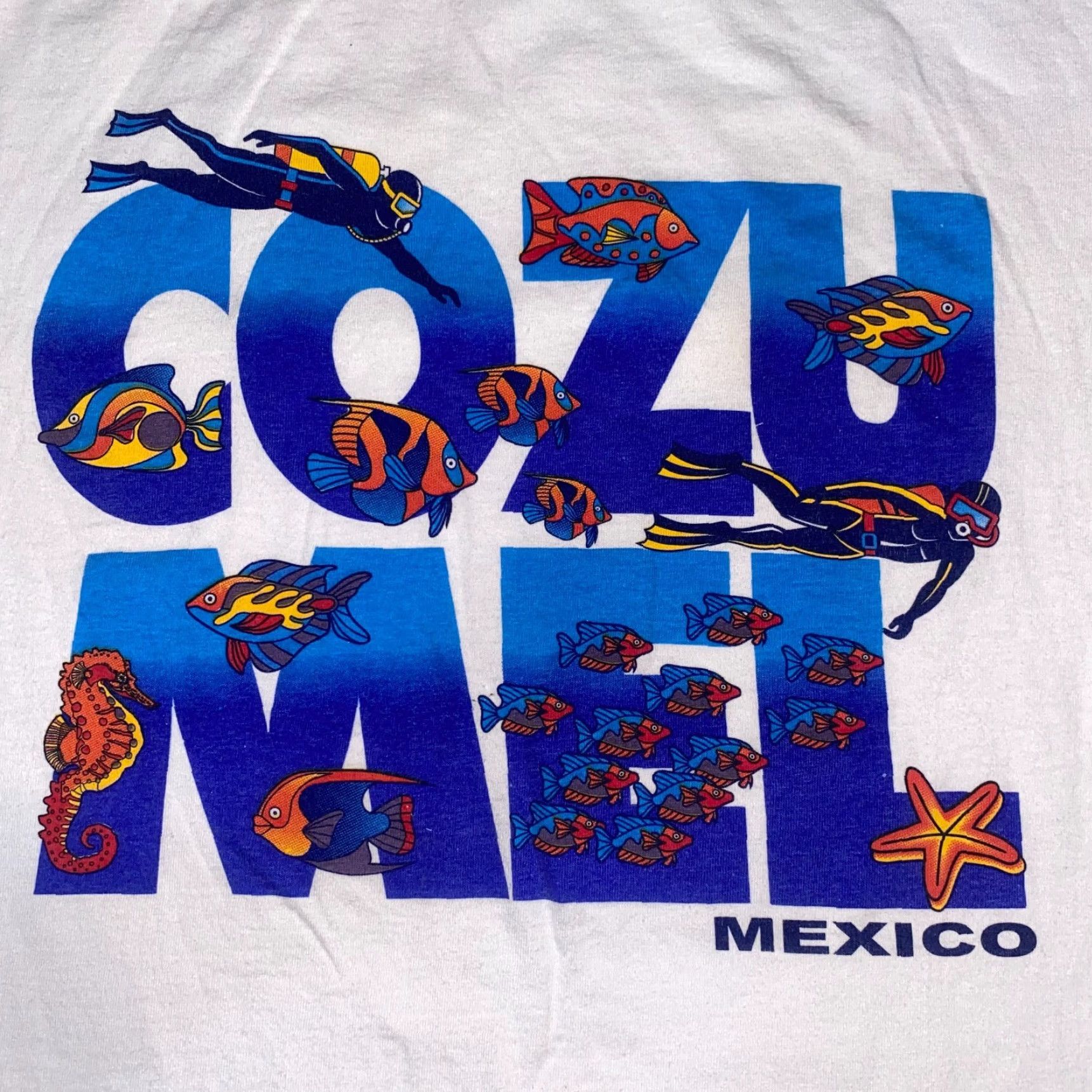 Vintage VINTAGE La iguana Cozumel Mexico Scuba Diving Fish Graphic Tshirt - S Size US S / EU 44-46 / 1 - 2 Thumbnail