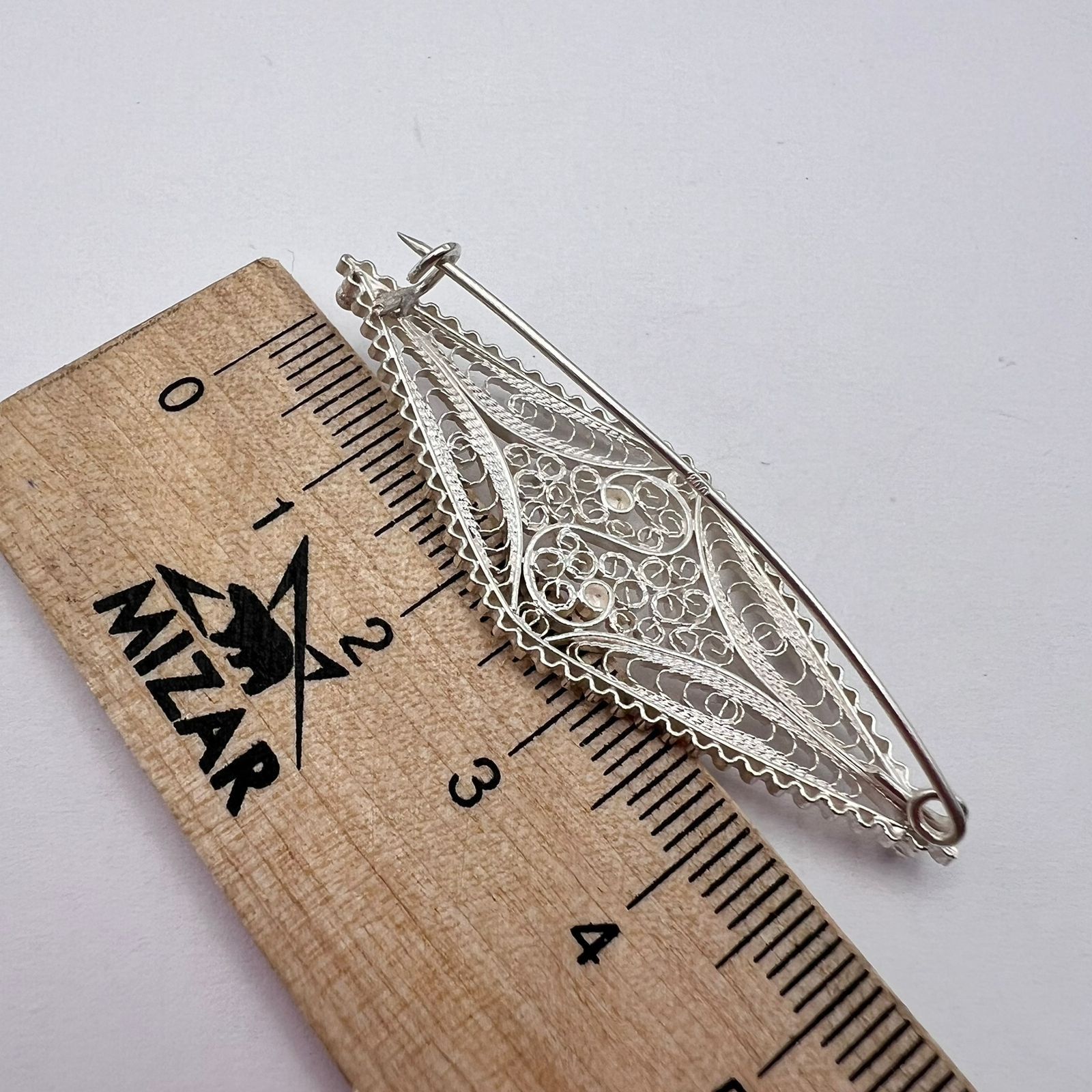 Vintage Vintage 1950 Brooch Handmade 800 & 960 Marked 3.30g Size ONE SIZE - 2 Thumbnail