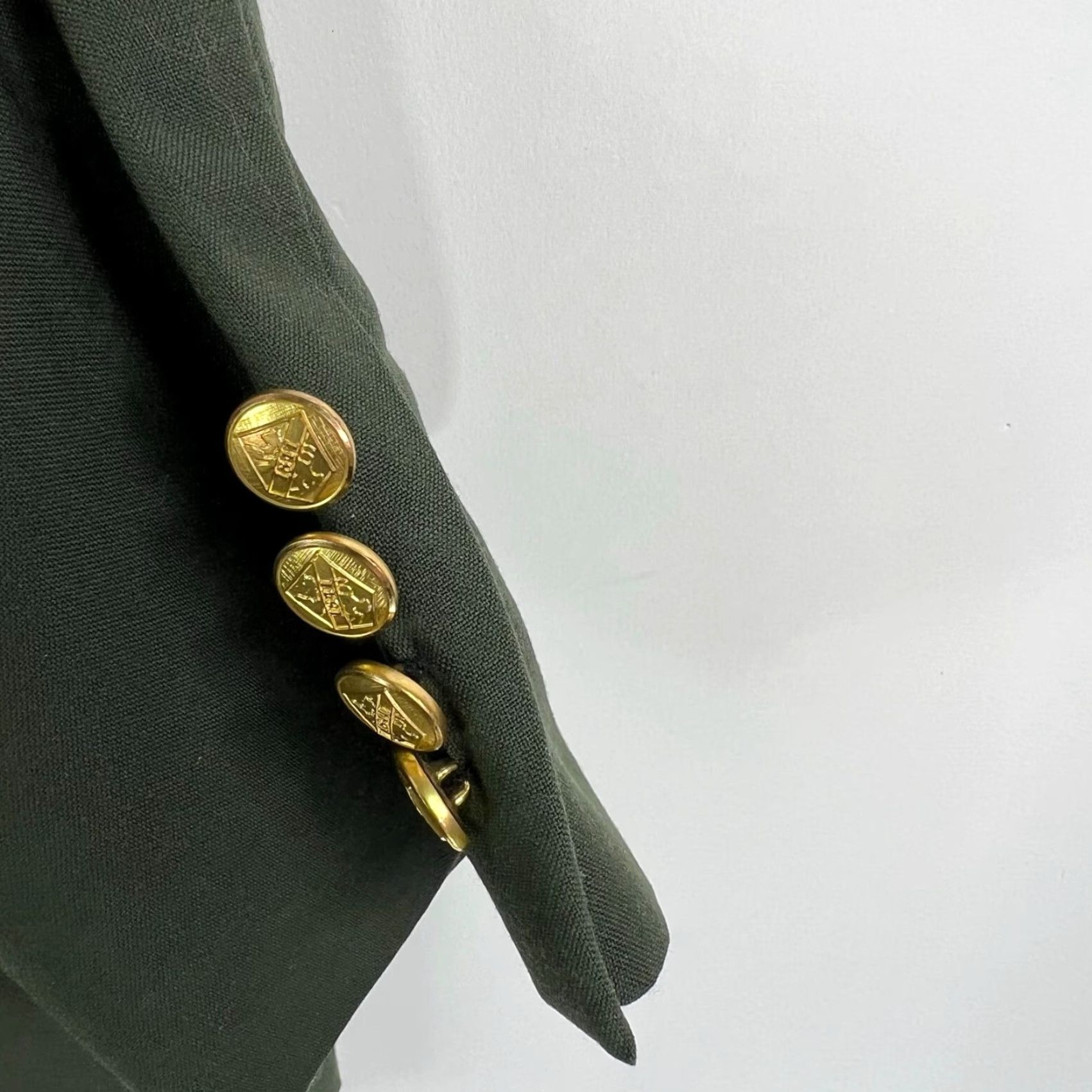 Joseph Vintage Joseph & Feiss Green Wool Blazer Mens 44 Single-Breasted Notch Lapel 90s Style Size 44R - 3 Thumbnail