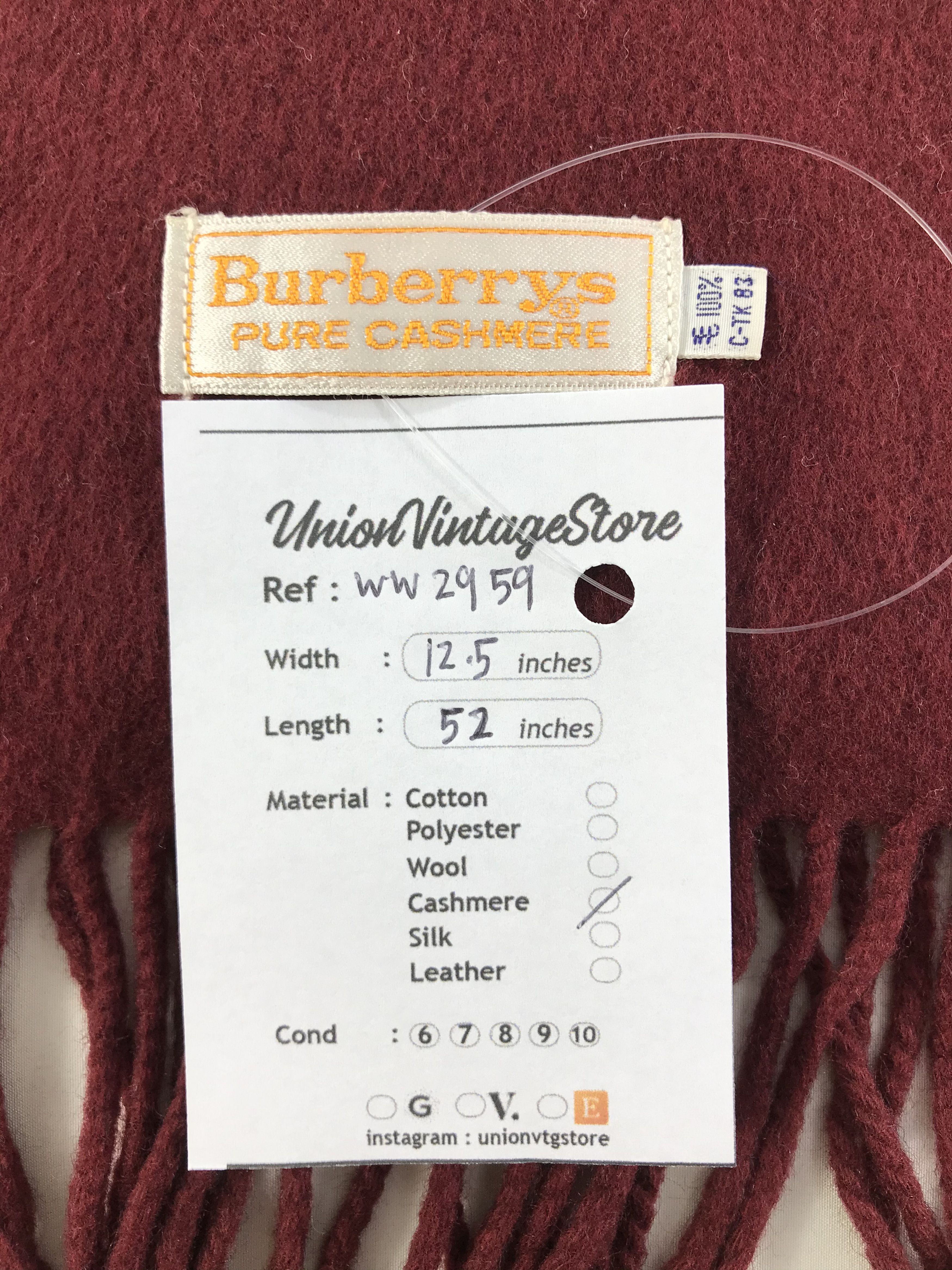 Burberry × Vintage Burberrry Scarf / Muffler / Neckwear - WW2959 Size ONE SIZE - 5 Thumbnail