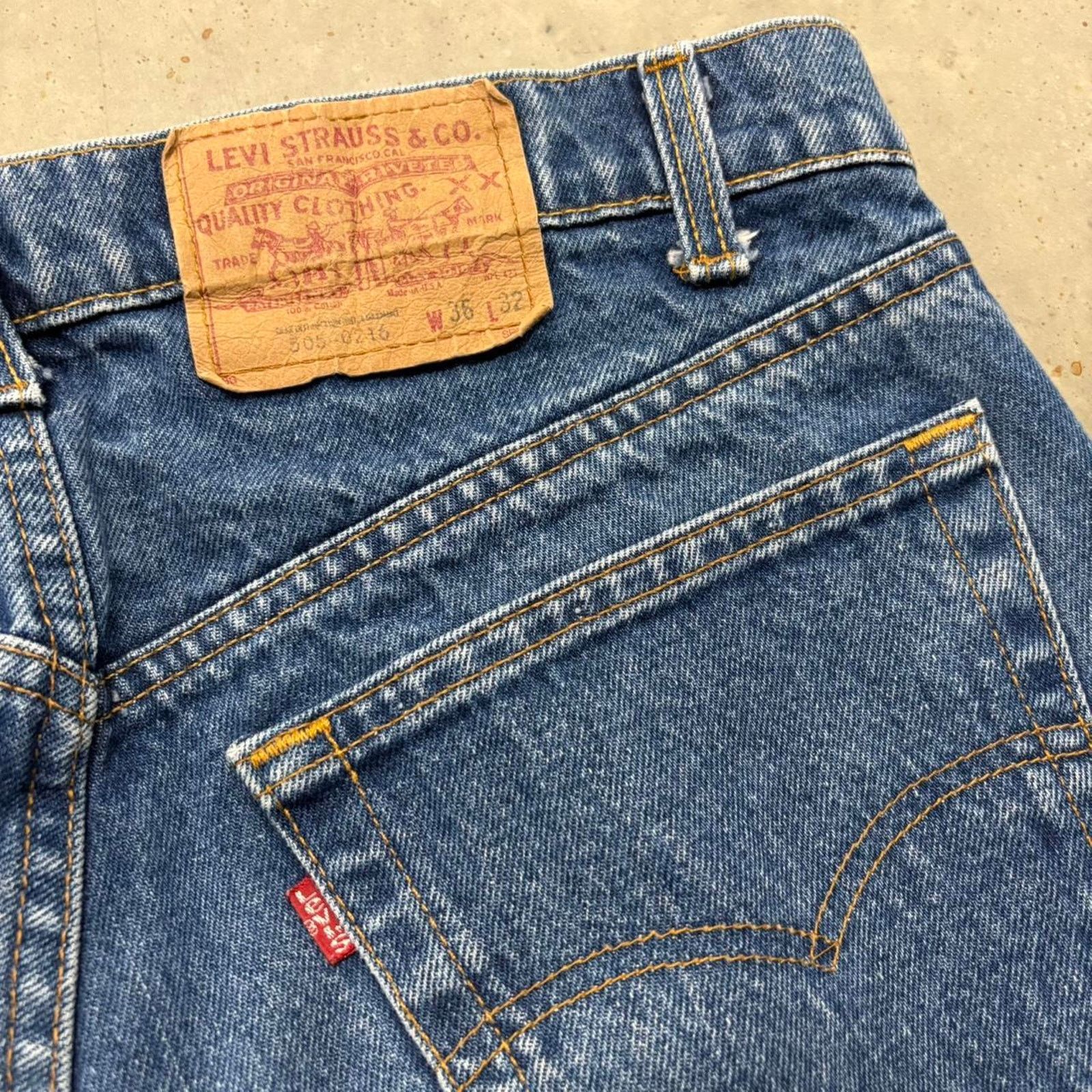 Levi's × Vintage Crazy Vintage 80s Levi's 505 Straight Leg Denim Jeans Size US 36 / EU 52 - 7 Thumbnail