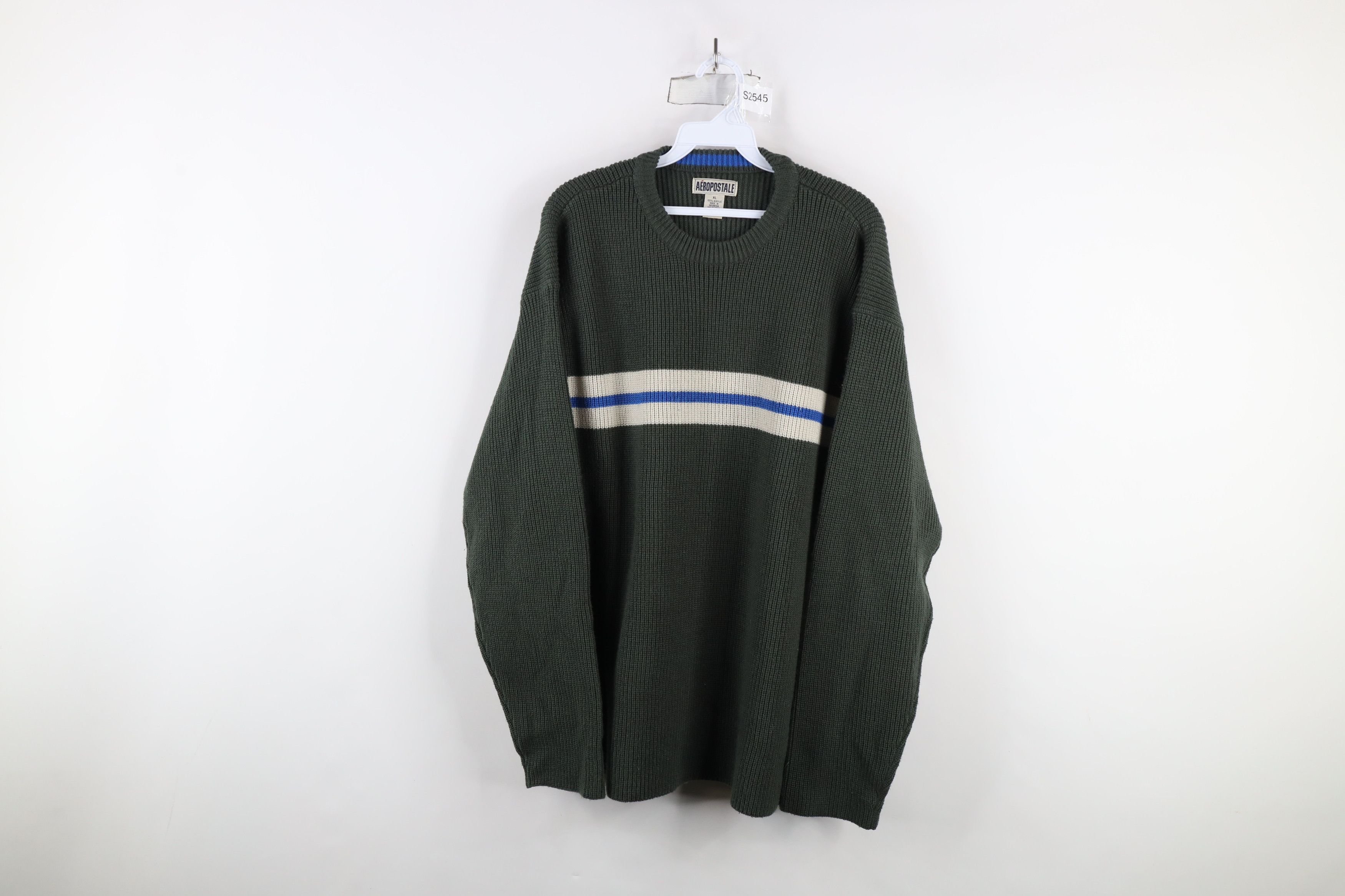 Aeropostale × Vintage Vintage 90s Aeropostale Chunky Ribbed Knit Crewneck Sweater Size US XL / EU 56 / 4 - 1 Thumbnail