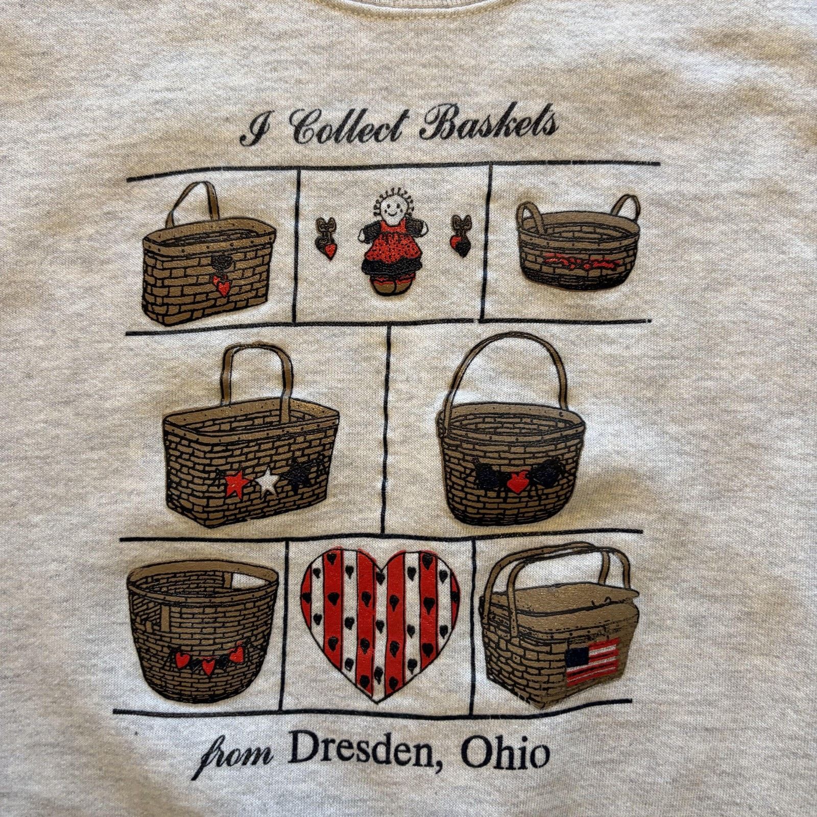 Jerzees Vtg Jerzees Sweatshirt XL I Collect Baskets Dresden Ohio USA Size US XL / EU 56 / 4 - 5 Thumbnail