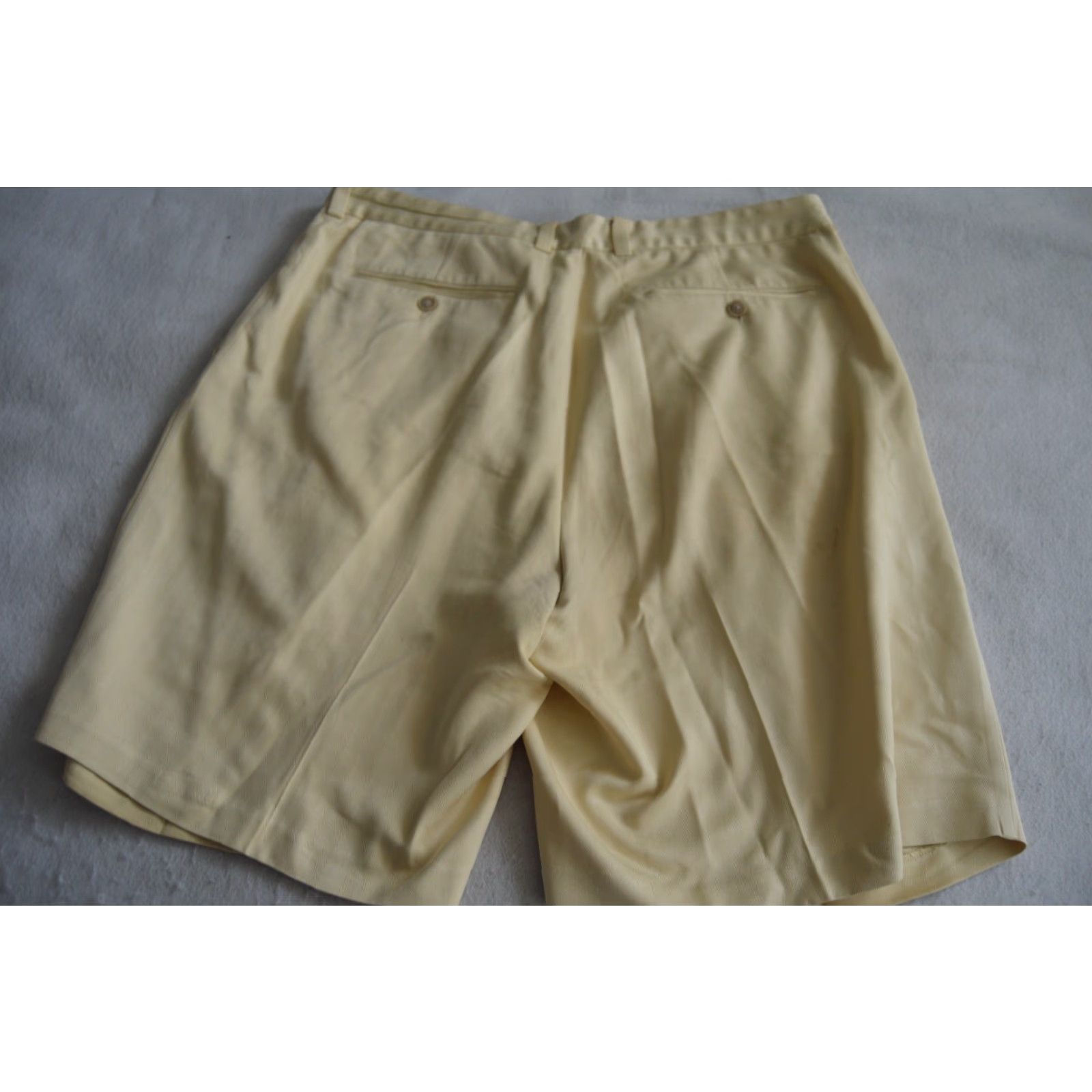 Tommy Bahama Tommy Bahama Silk Blend Short - Ivory Herringbone Pleat - Men's 35 Size US 35 - 2 Thumbnail