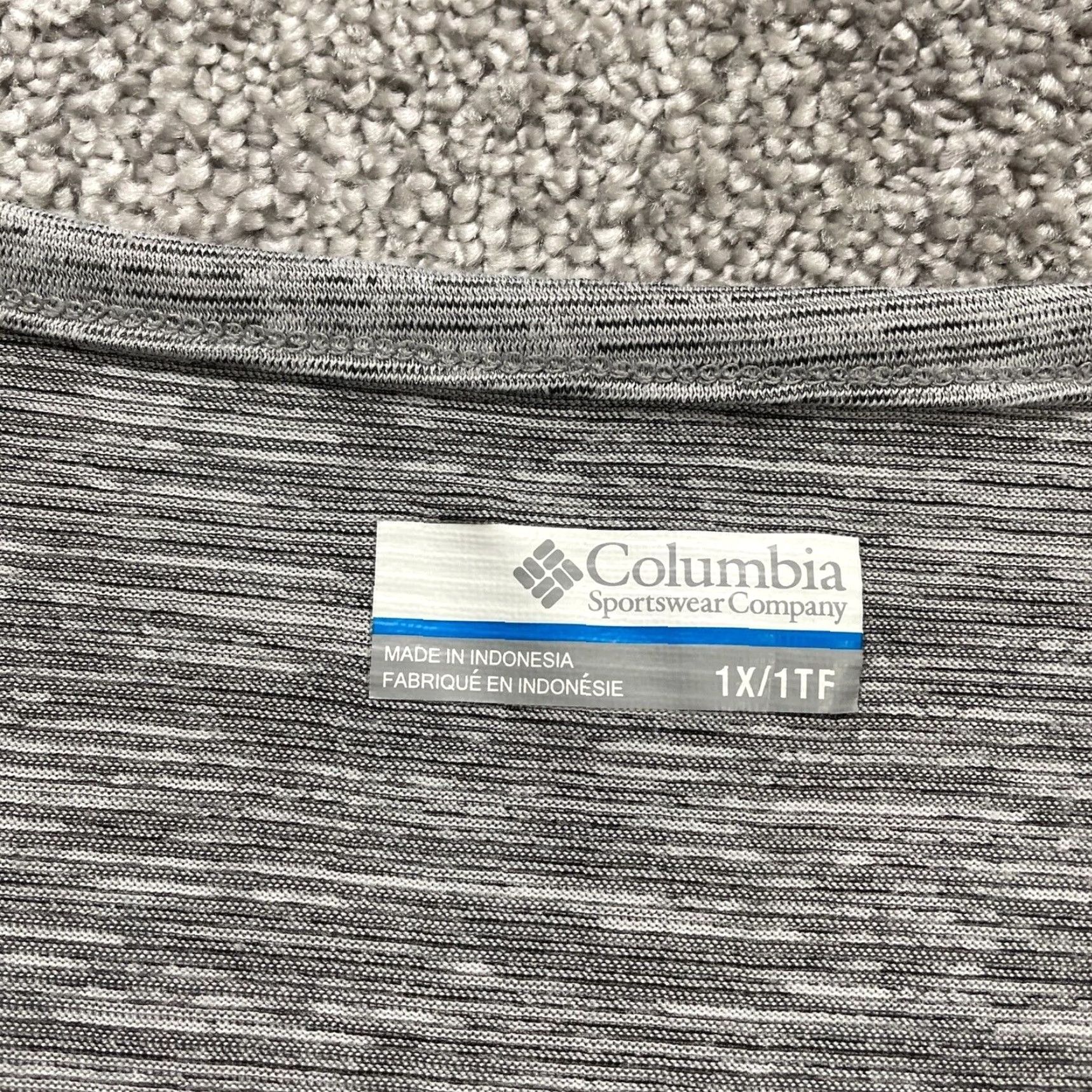 Vintage Columbia Shirt Women XL Gray Round Neck Roll Tab Sleeve Stretch Casual Outdoor Size XL / US 12-14 / IT 48-50 - 4 Thumbnail