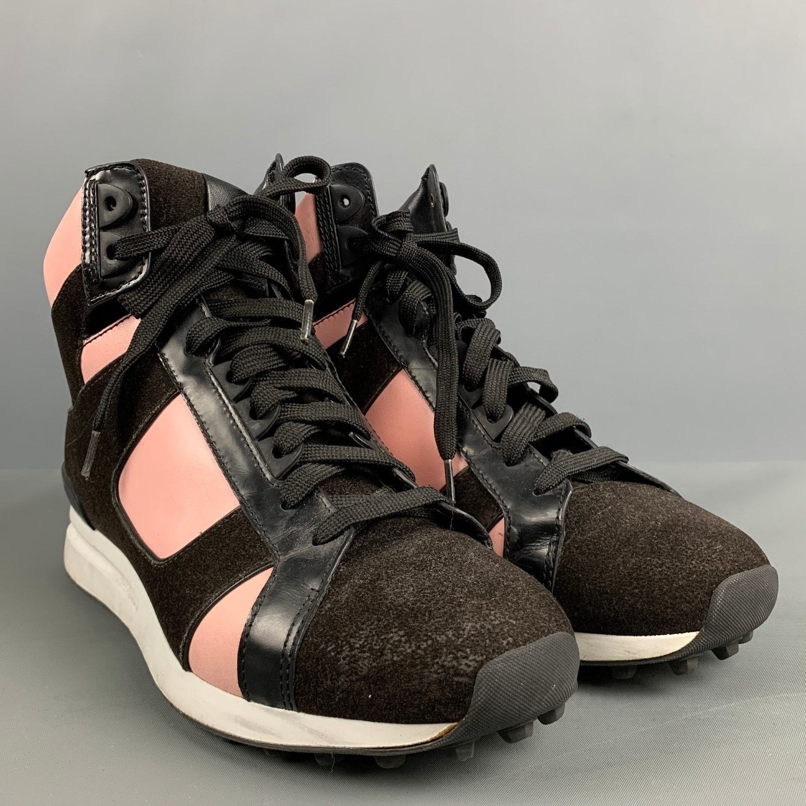 3.1 Phillip Lim Size 9.5 Black Pink Leather Color Block High Top Sneakers Size US 9.5 / IT 39.5 - 1 Thumbnail