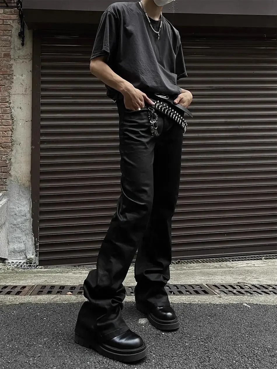 Japanese Brand Wax faced matte glossy jeans Size US 32 / EU 48 - 5 Thumbnail