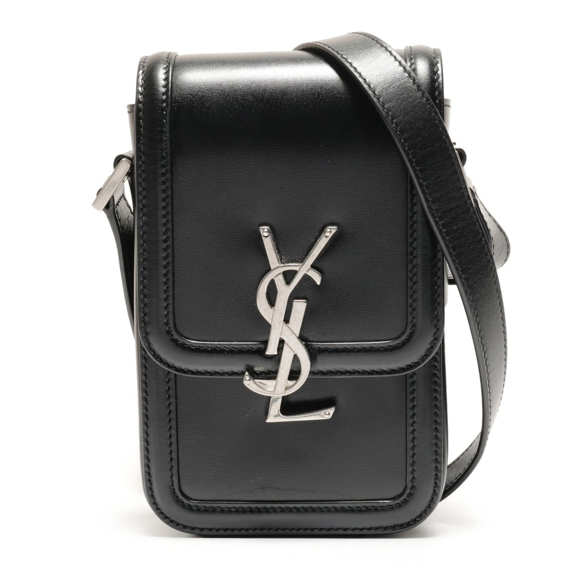 Yves Saint Laurent Yves Saint Laurent Solferino Mini Leather Shoulder Bag, Black, WS26461 Size ONE SIZE - 1 Thumbnail