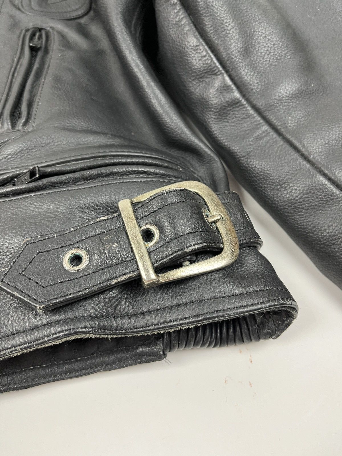 Belstaff × Vintage Rare🔥Vintage 90s Belstaff Leather Biker/Racing Jacket Size US S / EU 44-46 / 1 - 9 Thumbnail