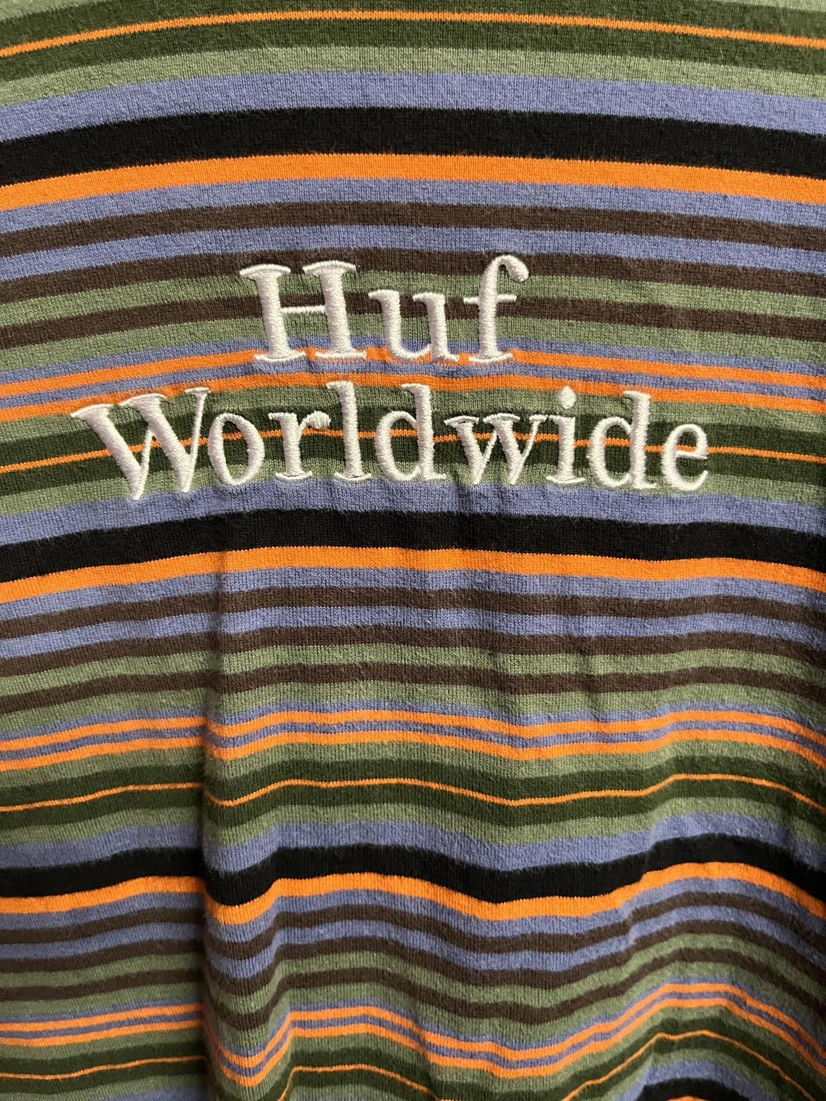 Huf HUF Worldwide Long Sleeve T-shirt - Horizontal Stripes LS -L Size US L / EU 52-54 / 3 - 3 Thumbnail