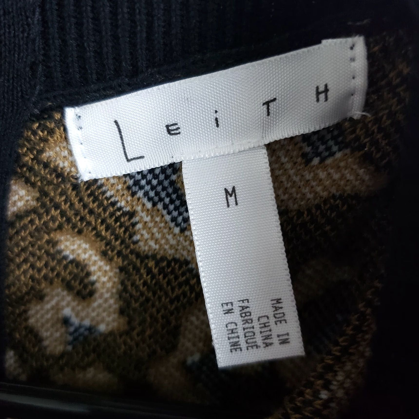 Vintage Leith Womens Knit Body Con Dress Sz M Leopard Print Black Sleeveless Dress Size M / US 6-8 / IT 42-44 - 5 Thumbnail
