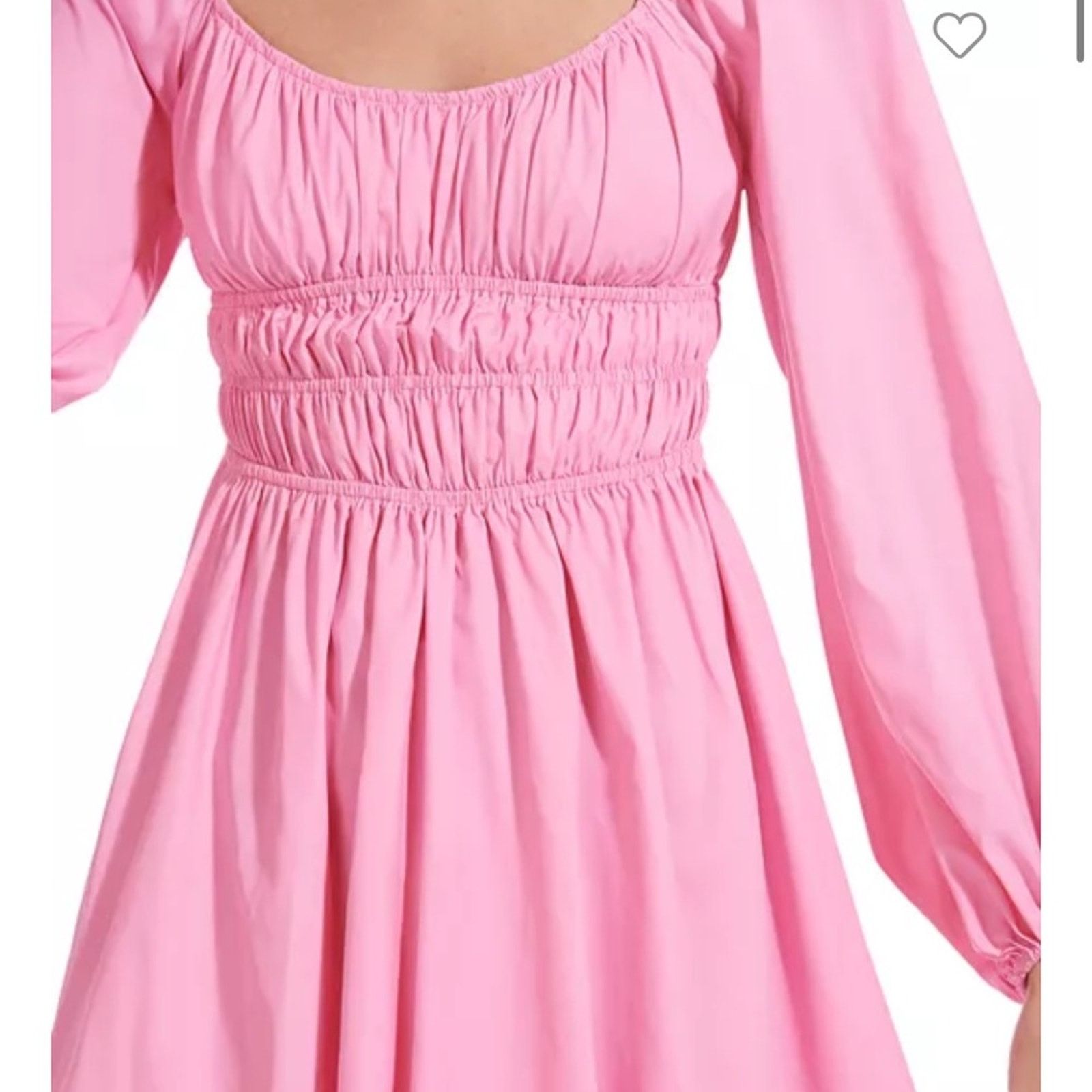 Staud STAUD Bow Mini Dress - Size Large - Bubblegum Pink Size L / US 10 / IT 46 - 4 Thumbnail