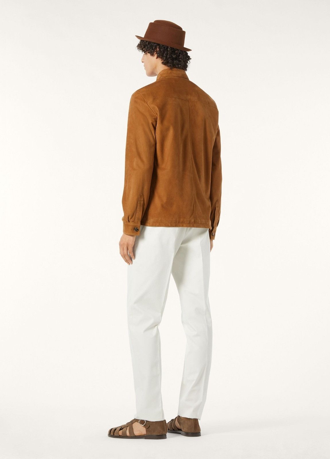 Loro Piana o1srvl11e0526 FAP3922 Lowered Suede Overshirt in Brown Size US M / EU 48-50 / 2 - 4 Thumbnail
