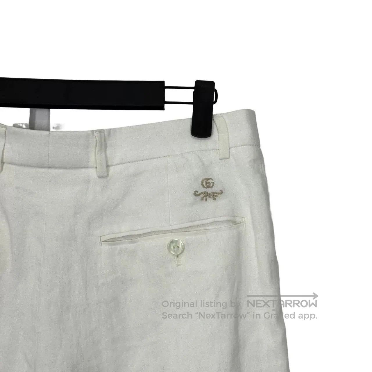 Gucci Gucci Linen Logo Shorts. Size US 28 / EU 44 - 3 Thumbnail
