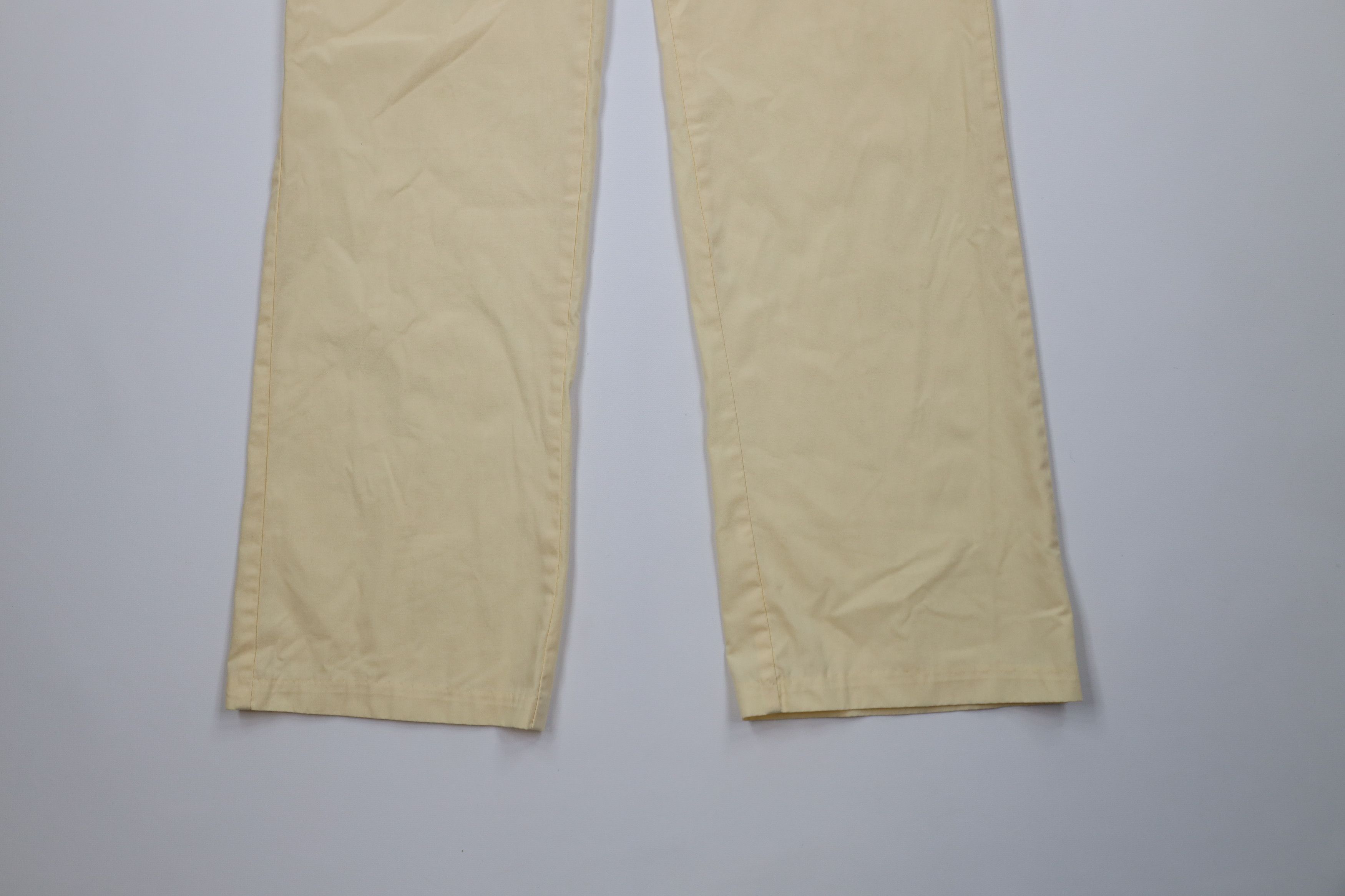 Vintage Vintage 70s Streetwear Flared Wide Leg Pants Pale Yellow USA Size US 32 / EU 48 - 4 Thumbnail