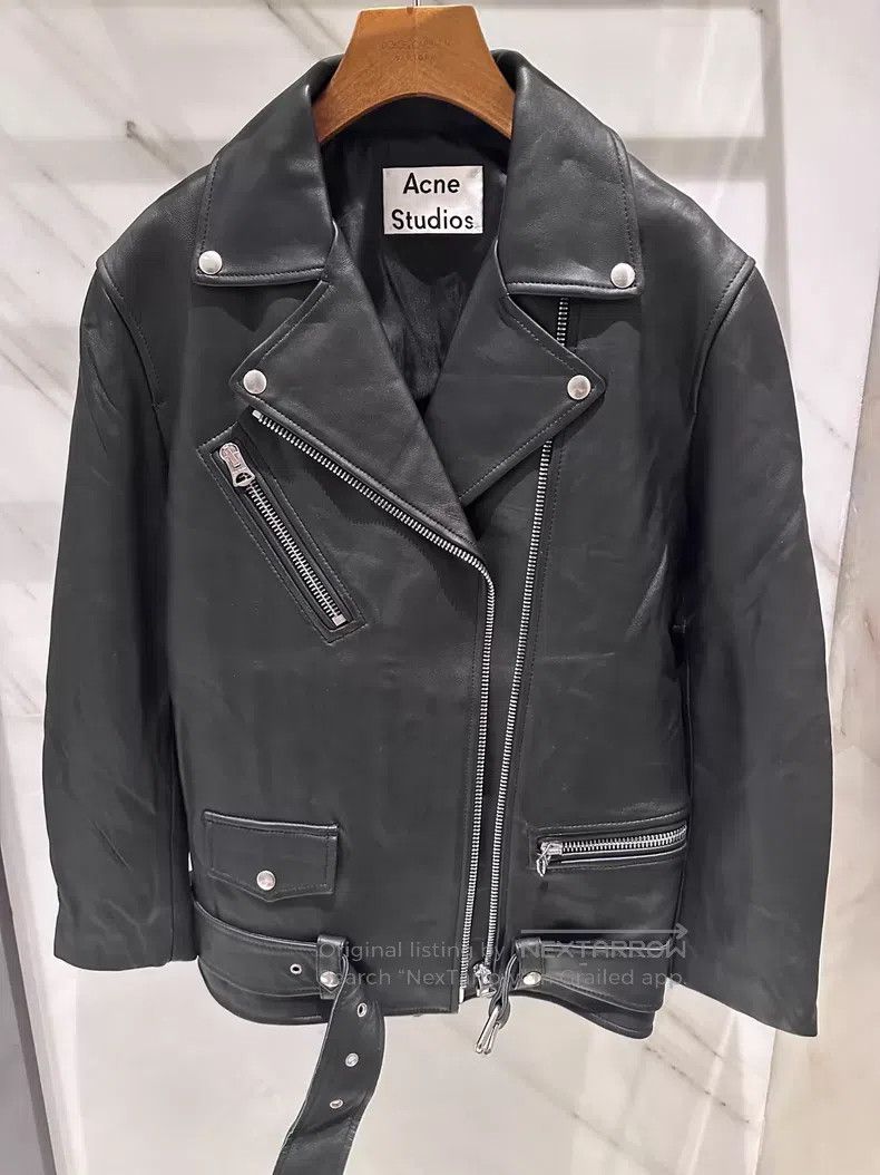 Acne Studios Acne Studios Classic Leather Jacket, Orange Size XS / US 0-2 / IT 36-38 - 1 Thumbnail