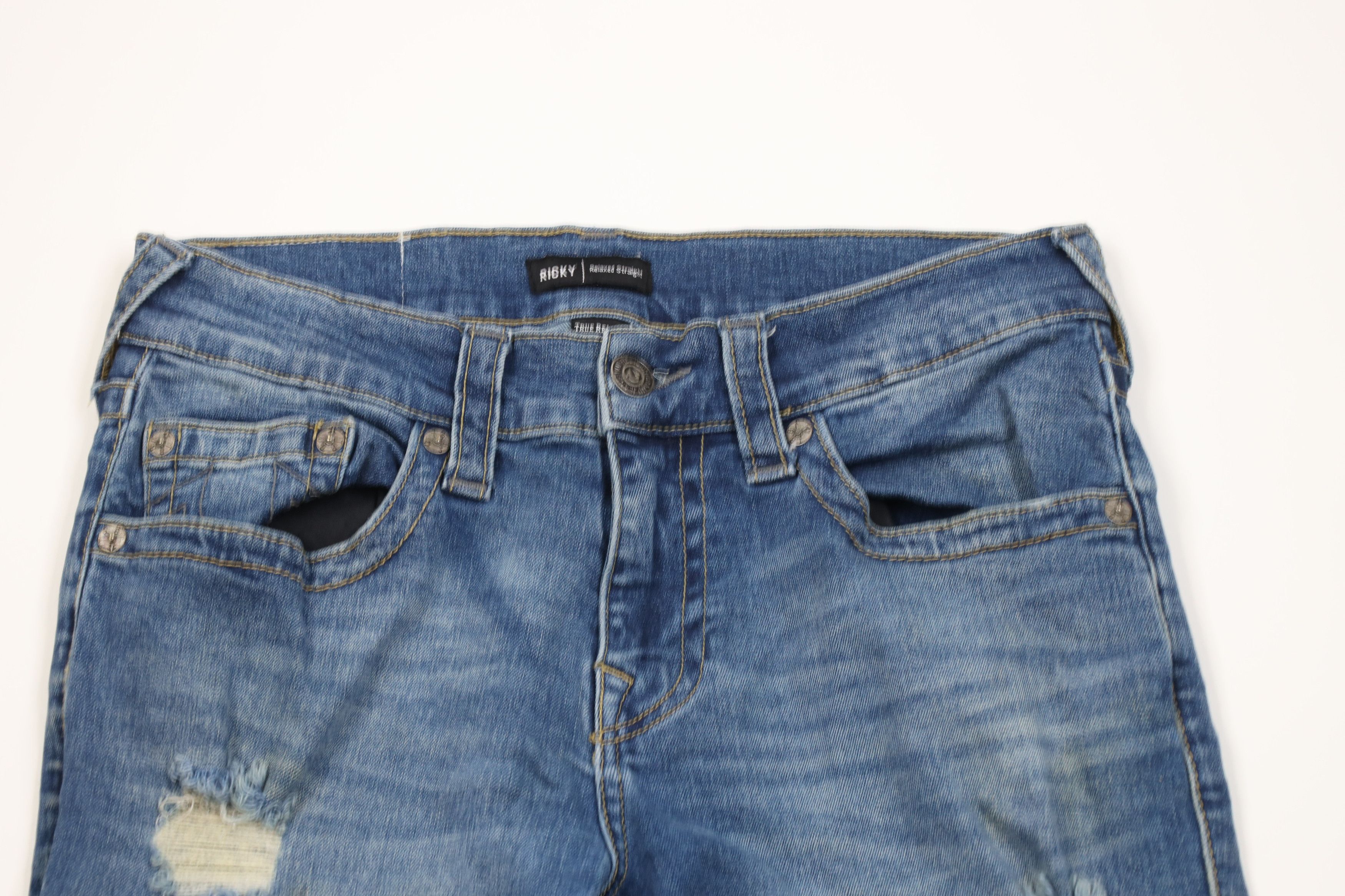 True Religion True Religion Stretch Ricky Relaxed Fit Denim Jeans Blue Size US 31 - 2 Thumbnail