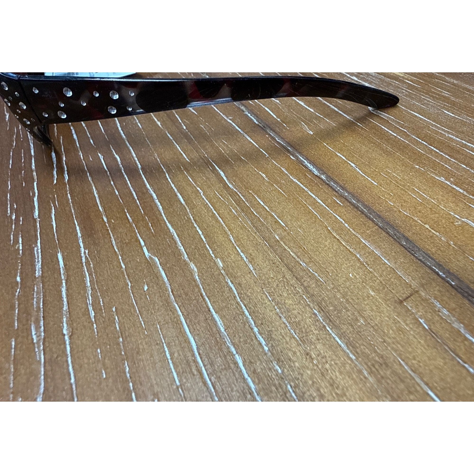 Foster Grant Womens Rhinestone-Accented Sunglasses With Brown Lenses & To Size ONE SIZE - 4 Thumbnail