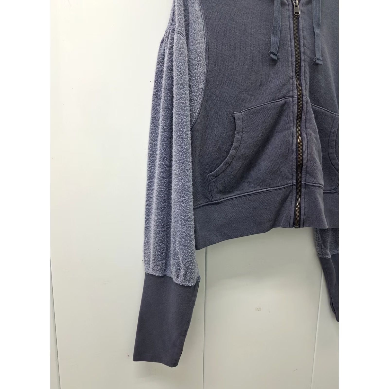 Free People Free People Womens Jacket Hooded Drawstring Blue Large Regular Mens Womens Girls Boys Size L / US 10 / IT 46 - 6 Thumbnail