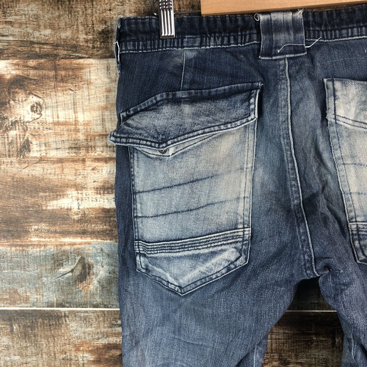 Japanese Brand Field Core Blue Distressed Denim Pants #A2122 Size US 31 - 19 Thumbnail