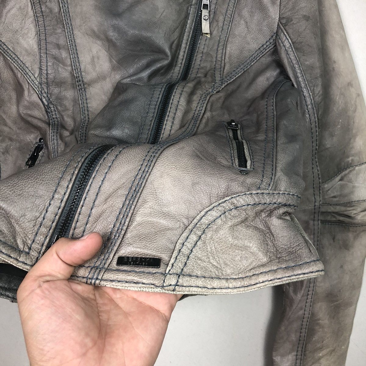 Bershka × Seditionaries Vintage Bershka Leather Jacket Size L / US 10 / IT 46 - 9 Thumbnail