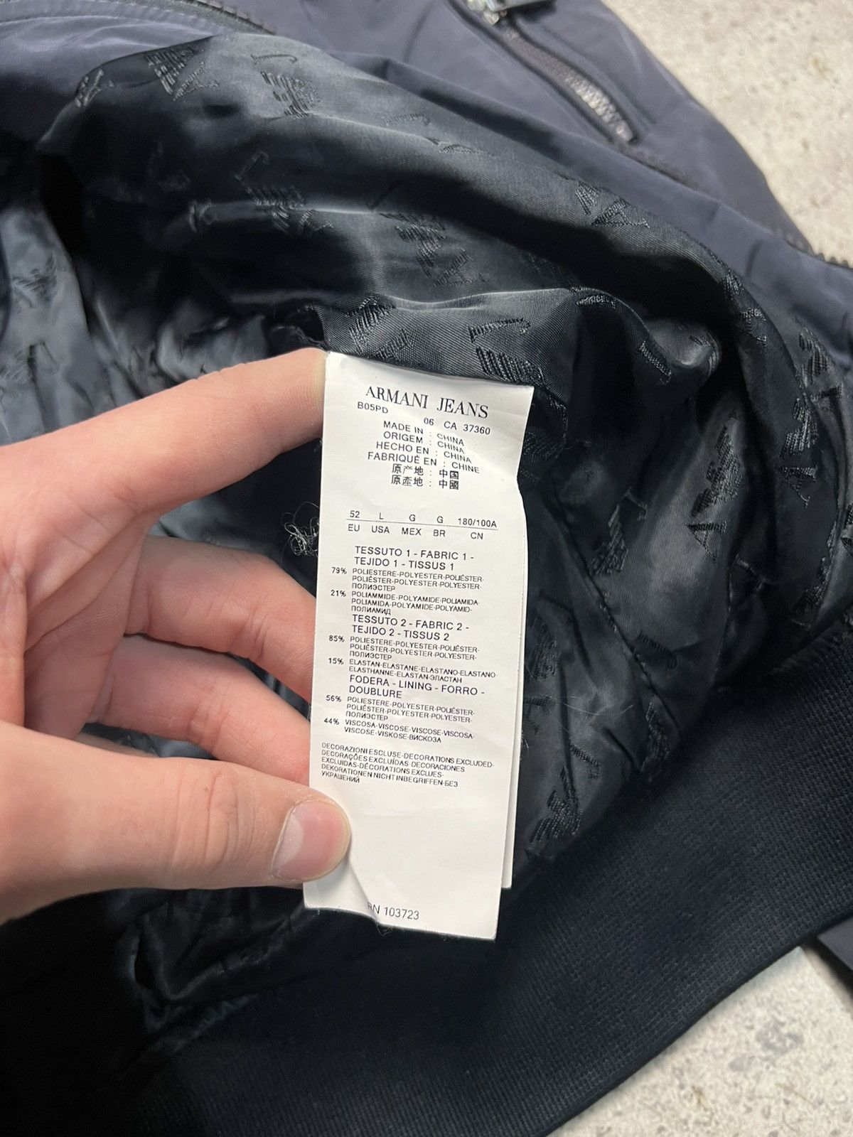 Armani Armani nylon bomber Jacket Navy blue Size US L / EU 52-54 / 3 - 10 Thumbnail
