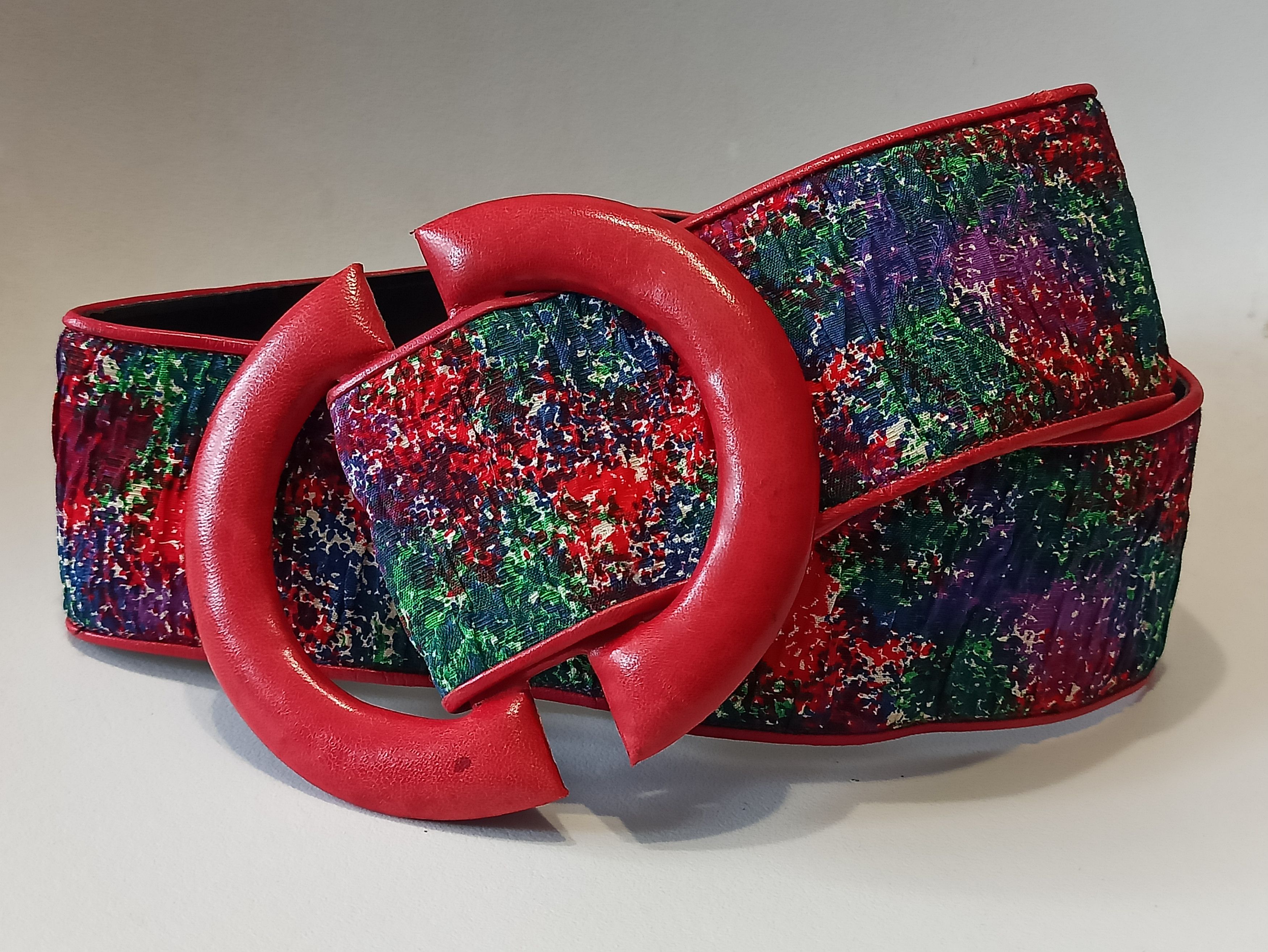 Charles Jourdan × Vintage Charles Jourdan belt red wide vintage Italy Size ONE SIZE - 5 Thumbnail