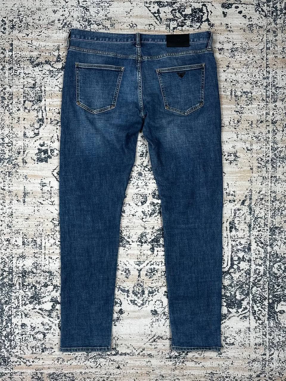 Emporio Armani Emporio Armani Blue Slim Metal Logo Jeans Pants Size US 33 - 1 Thumbnail