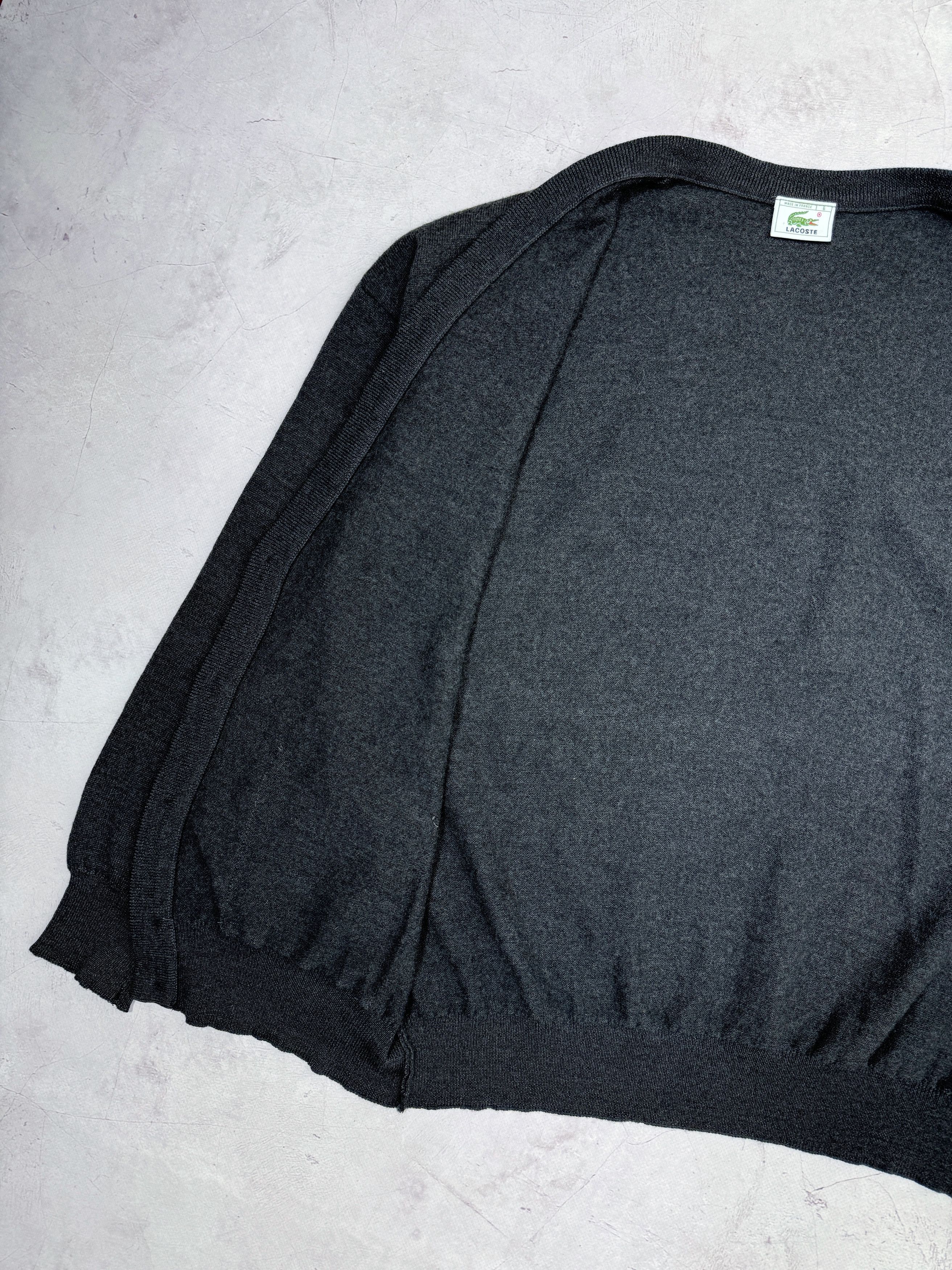 Lacoste × Vintage 80s Chemise Lacoste Knit Cardigan Wool FRANCE Size US L / EU 52-54 / 3 - 7 Thumbnail