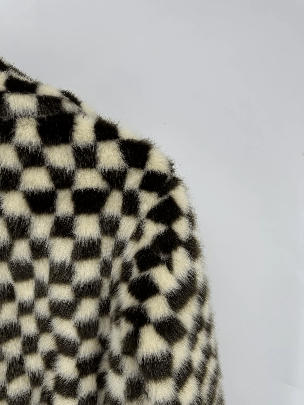 Amiri Amiri Leather Jacket CHECKERED FAUX FUR BLOUSON BLACK Size US S / EU 44-46 / 1 - 11 Thumbnail