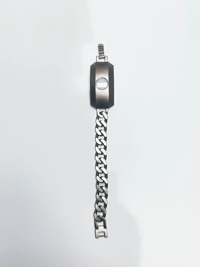Jean Paul Gaultier Metal Watch With Digital Screen Display in Silver, Men's