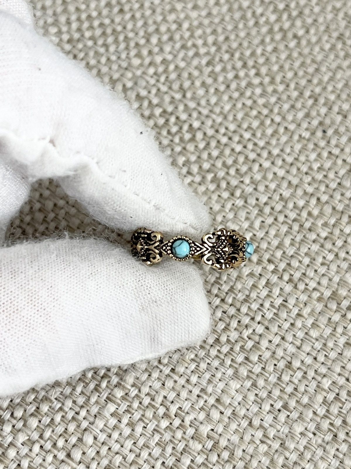 Japanese Brand × Vintage STEAL! Japan Blue Stone Dagger Ring Size ONE SIZE - 4 Thumbnail