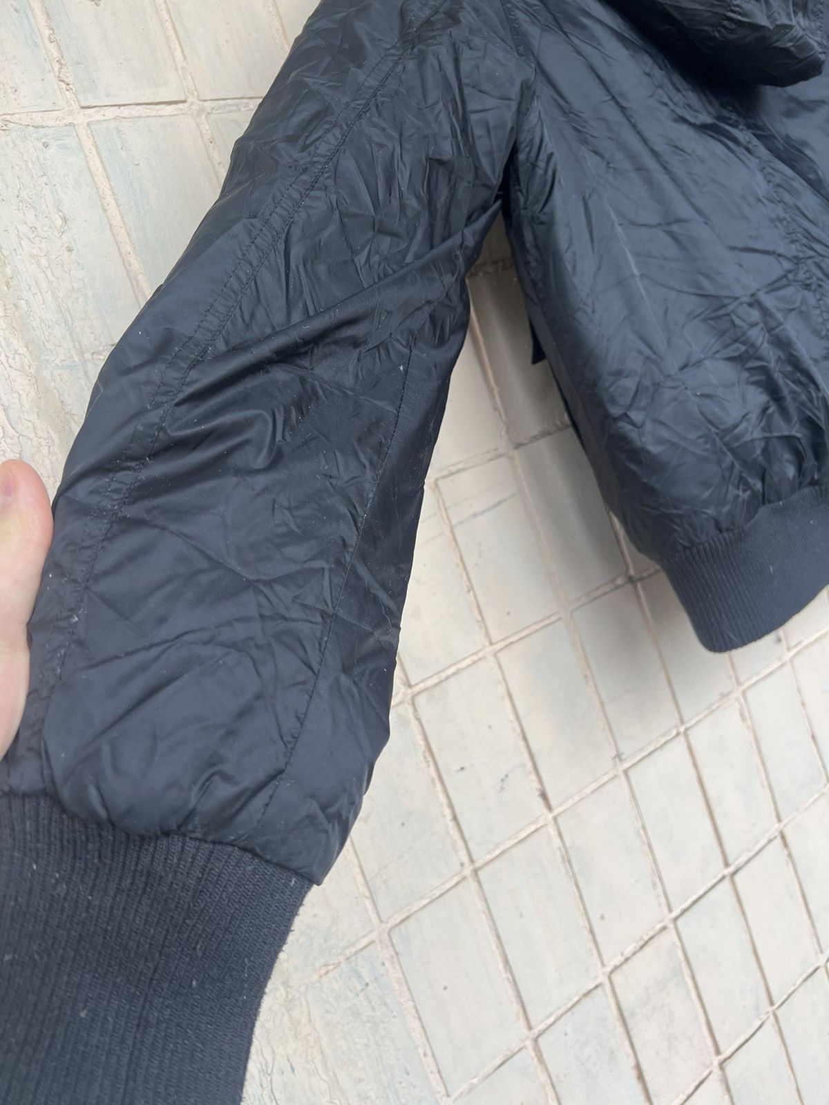 Other Vintage Y2K Yes Or No Black Down Bomber Jacket Avia MA-1 Size S / US 4 / IT 40 - 22 Thumbnail