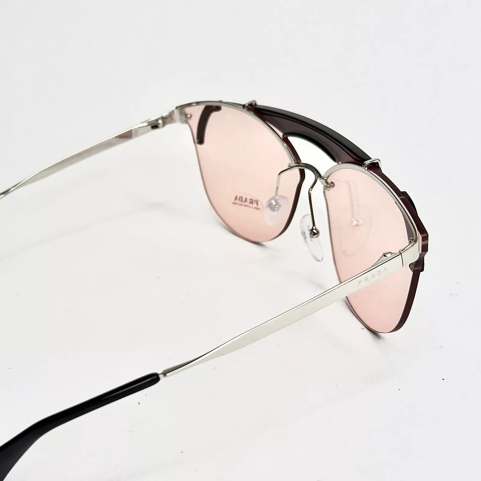Prada PRADA ORNATE Runway Sunglasses 53U Silver Pink PR53US 53US Size ONE SIZE - 5 Thumbnail