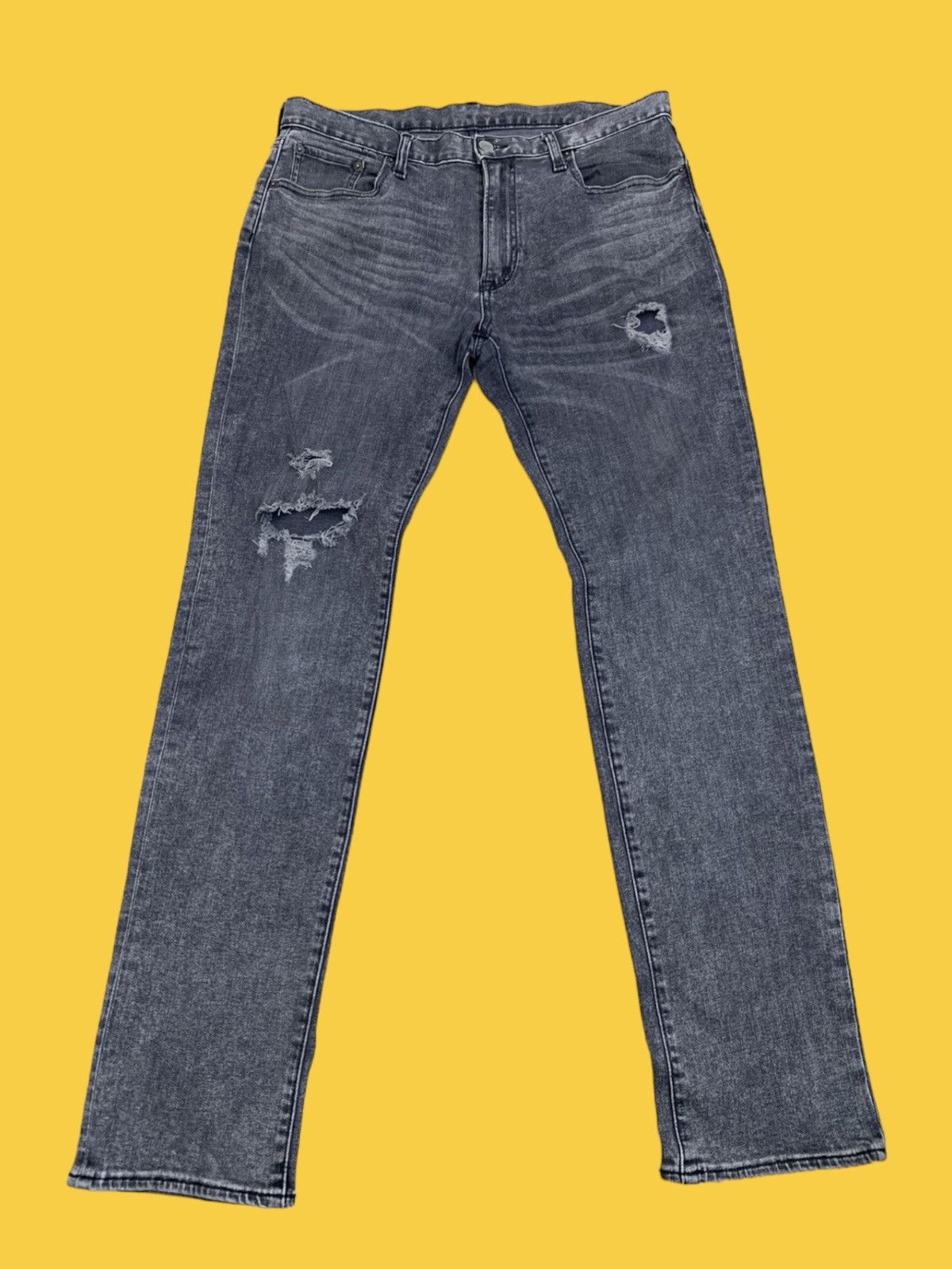 Jean Distressed Denim Black Jeans Size US 34 / EU 50 - 3 Thumbnail