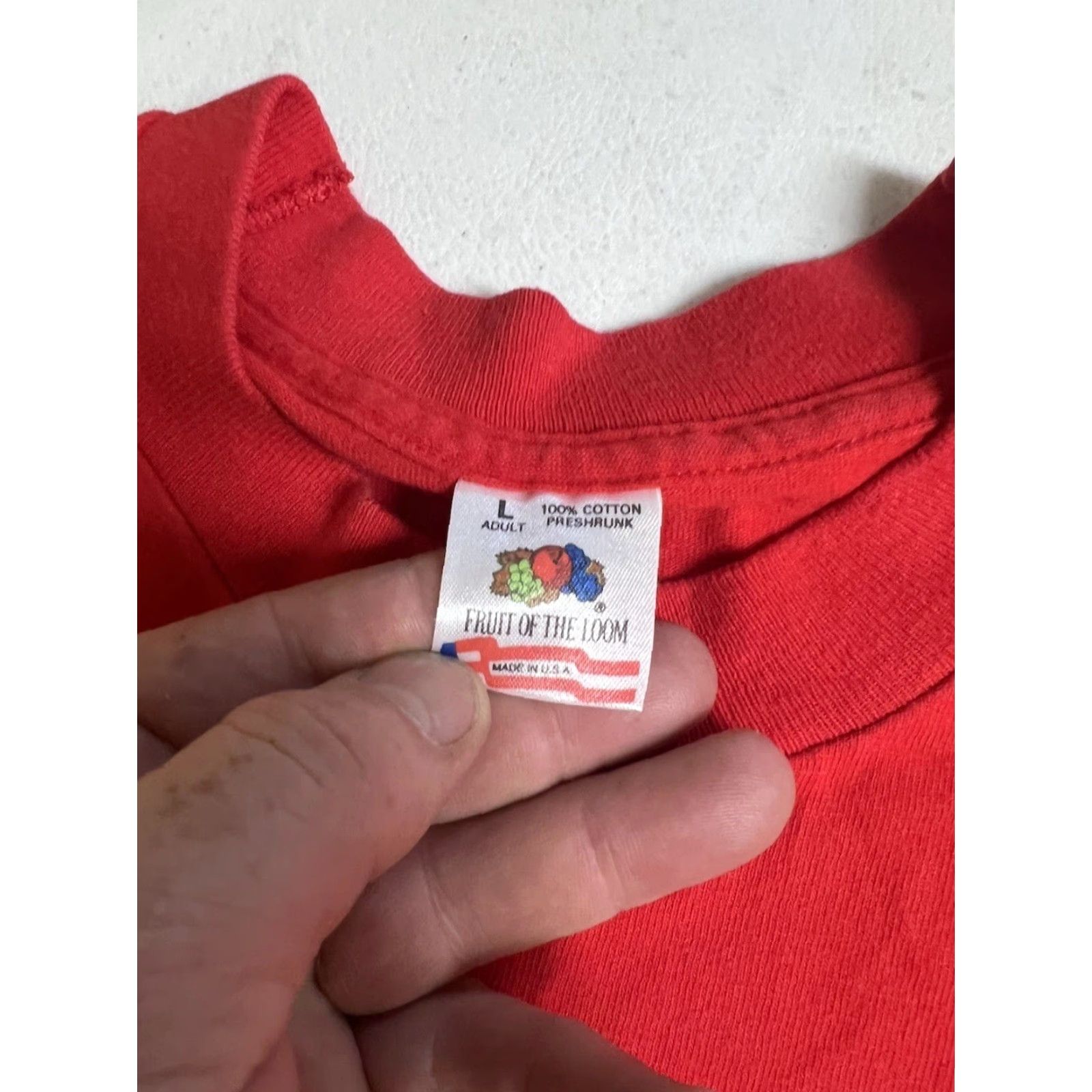Fruit Of The Loom VINTAGE Vermont Celebrates women’s history month single stitch T-shirt L Red Men Cotton Crew Neck Stitch T-Shirt Size L / US 10 / IT 46 - 4 Thumbnail