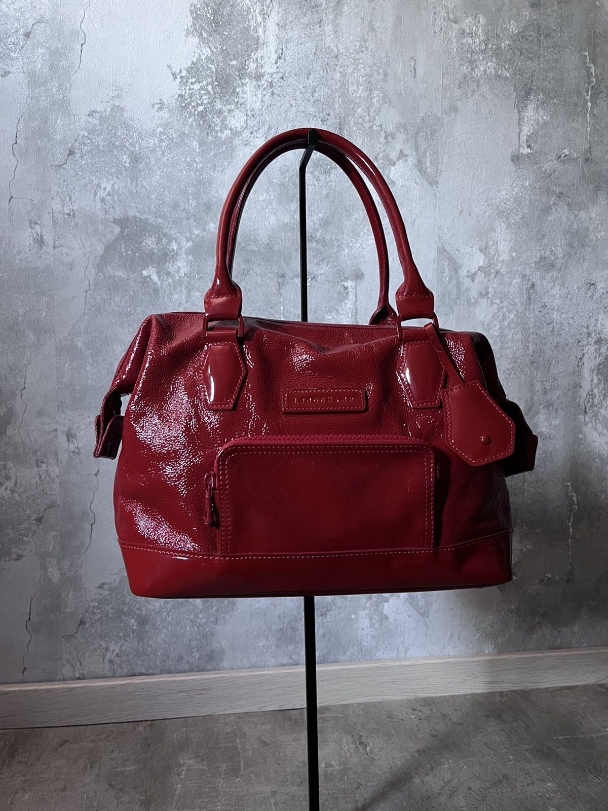 Longchamp Longchamp Handbag red patent leather rare Size ONE SIZE - 1 Thumbnail