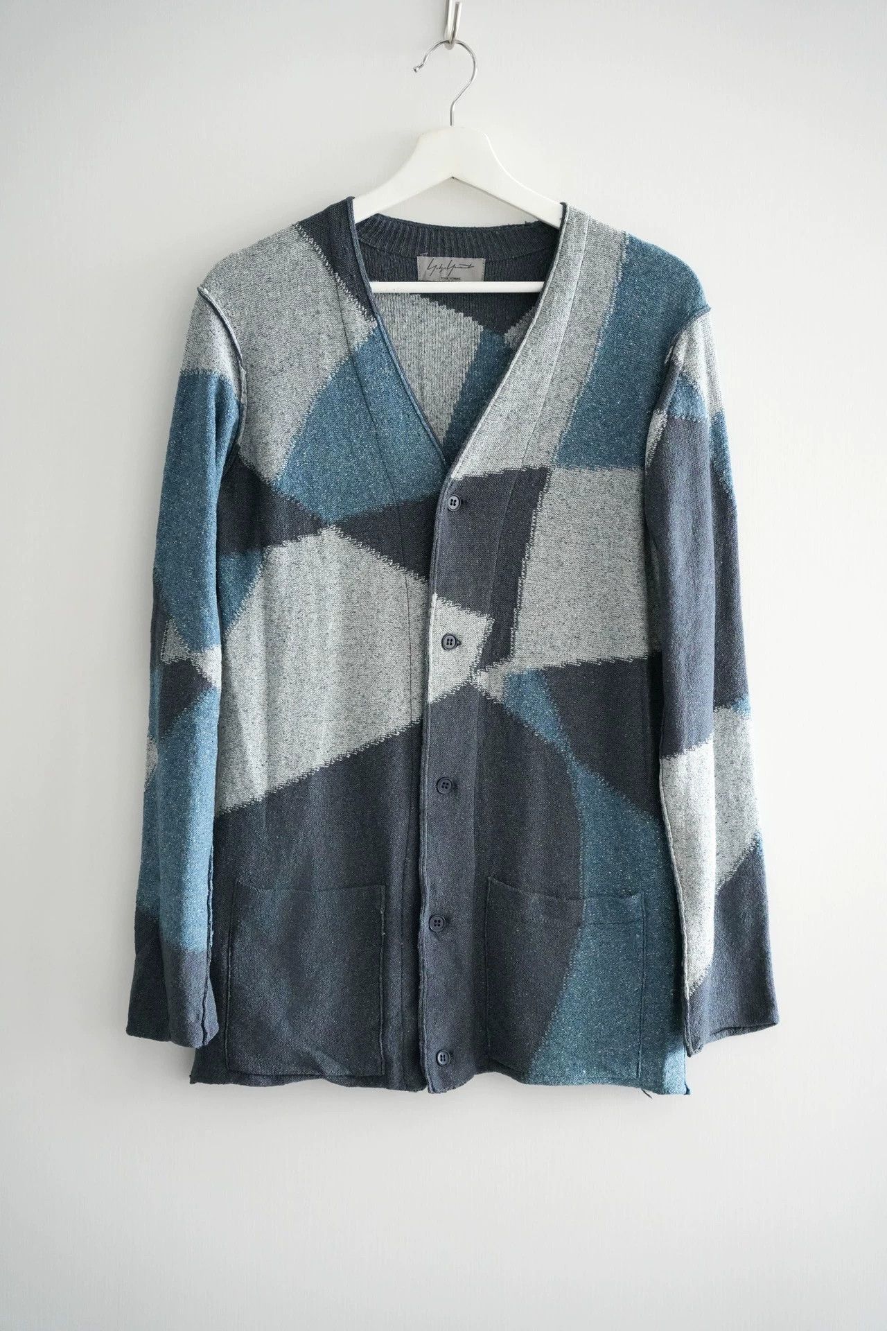 Yohji Yamamoto Yohji Yamamoto 12ss geometric silk cardigan sweater Size US L / EU 52-54 / 3 - 1 Thumbnail