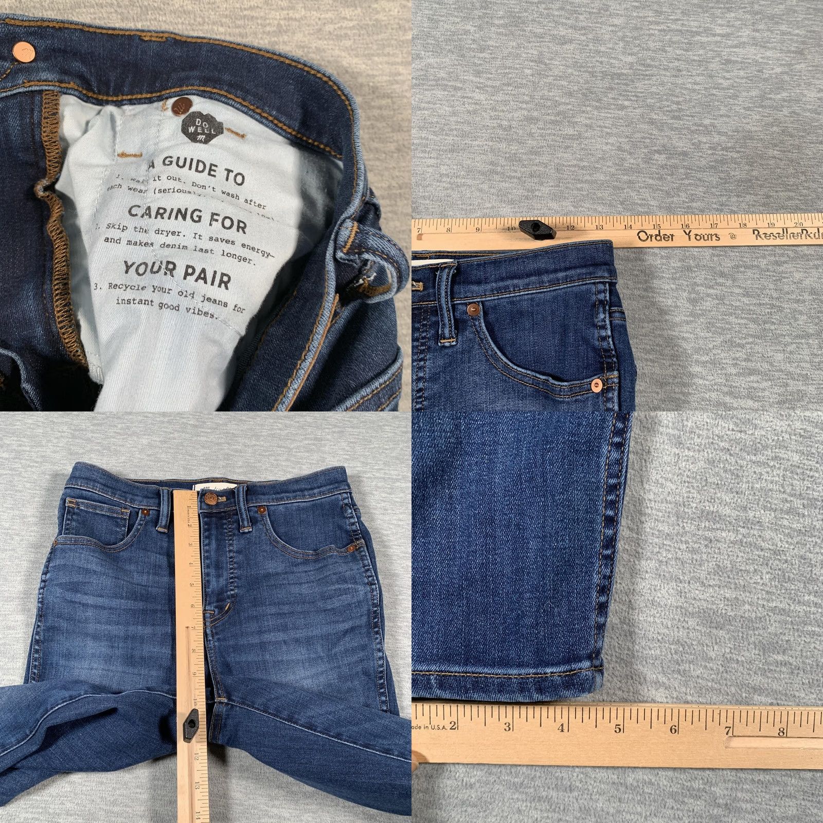 Madewell Madewell Jeans Womens 27 Medium Wash Blue 10-Inch High-Rise Skinny Denim Size 27" / US 4 / IT 40 - 8 Thumbnail