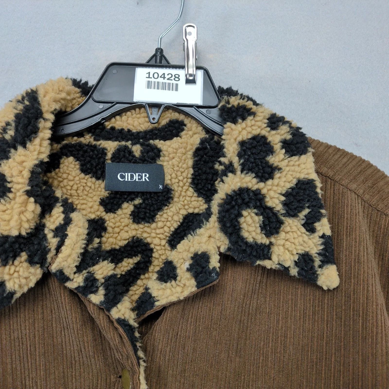 Cider Cider Animal Print Fleece Lined Brown Corduroy Jacket XL Size XL / US 12-14 / IT 48-50 - 4 Thumbnail